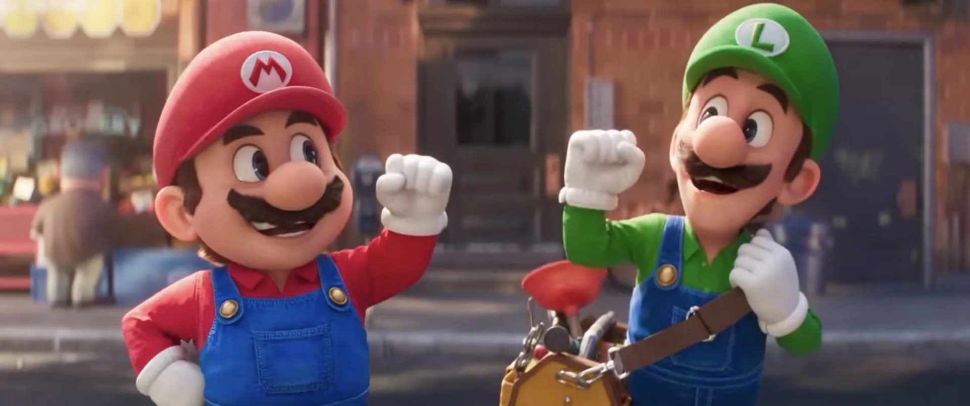 Charlie Day and Chris Pratt in The Super Mario Bros. Movie (2023)