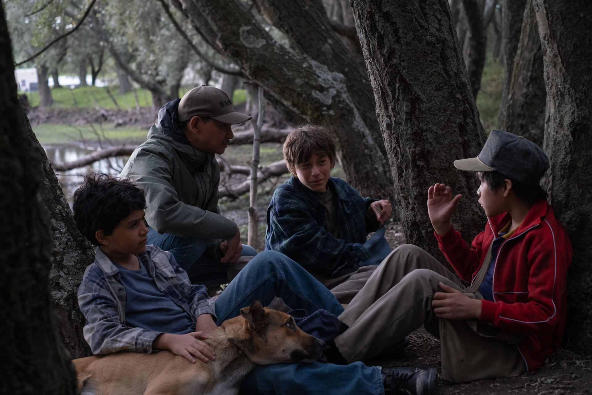 Kaarlo Isaac, Diego Montessoro, and Ikal Paredes in Where the Tracks End (2023)