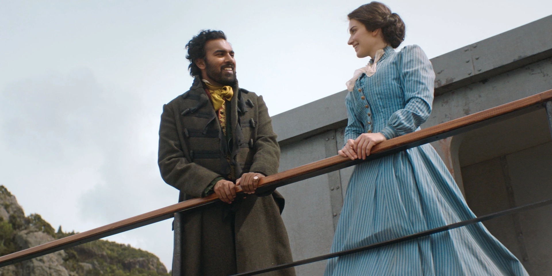 Eve Hewson and Himesh Patel in The Luminaries (2020)