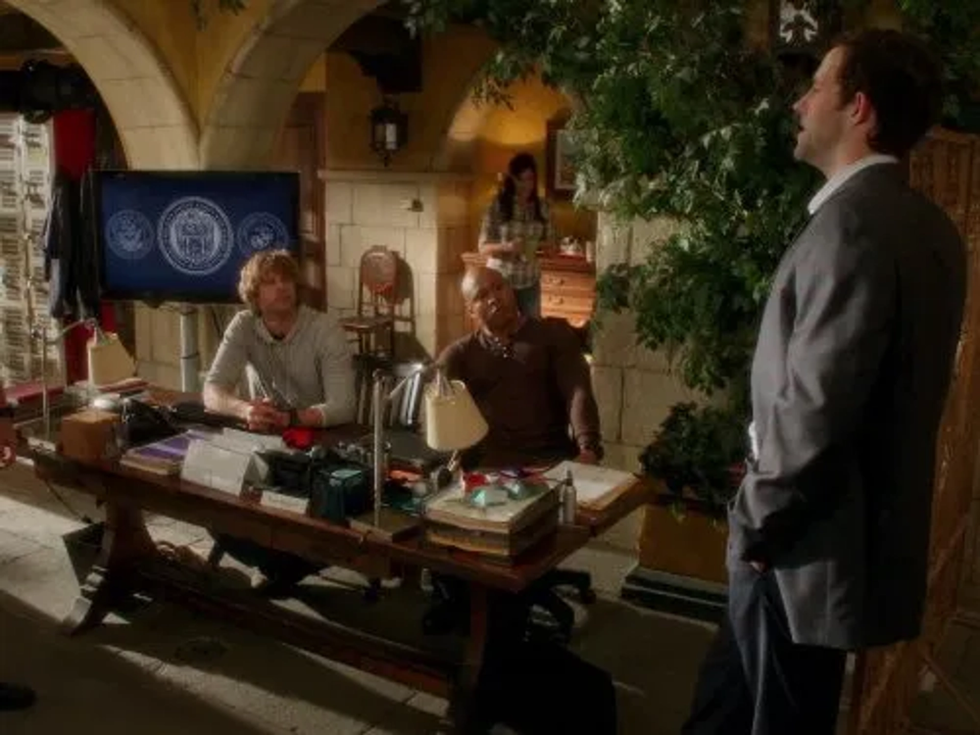 LL Cool J, Eric Christian Olsen, Peter Cambor, and Daniela Ruah in NCIS: Los Angeles (2009)