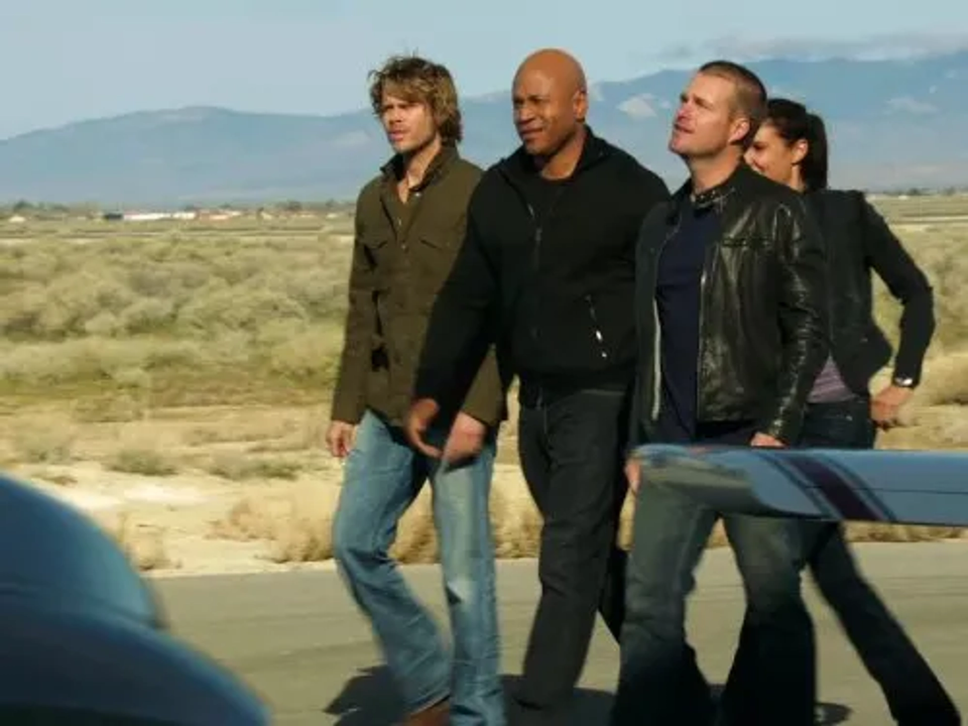 Chris O'Donnell, LL Cool J, Eric Christian Olsen, and Daniela Ruah in NCIS: Los Angeles (2009)