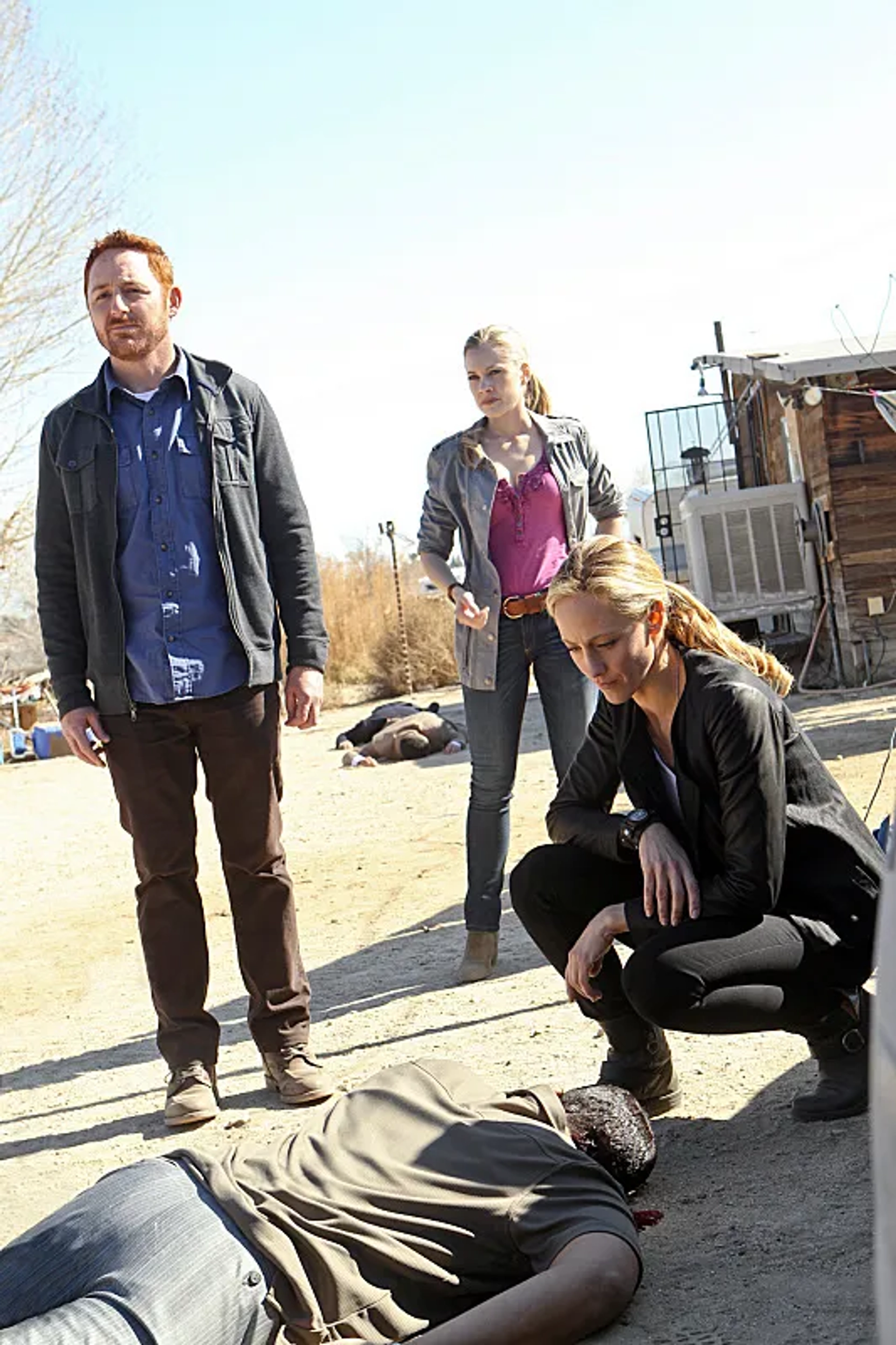 Kim Raver, Gillian Alexy, Scott Grimes, and Burton Perez in NCIS: Los Angeles (2009)