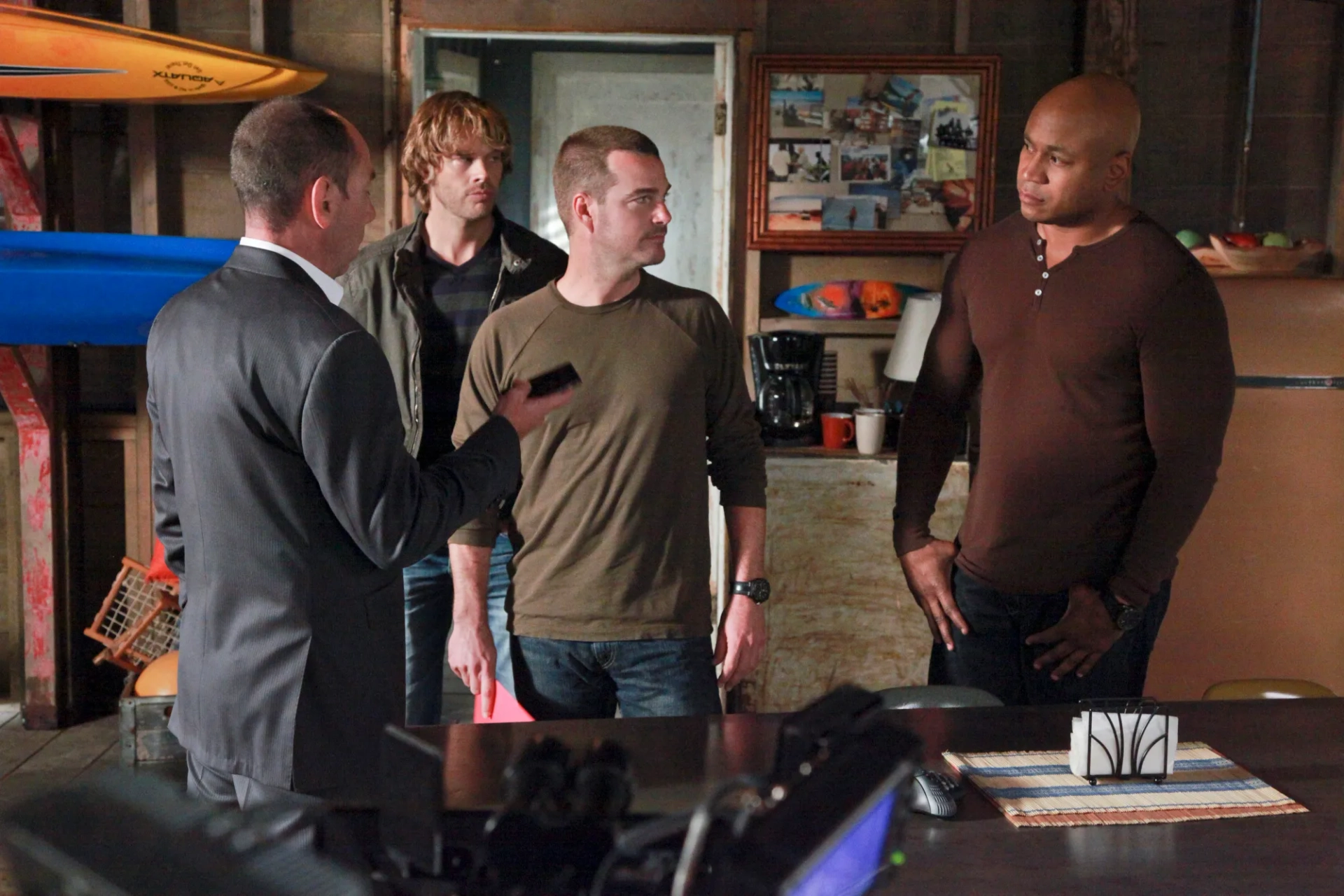 Chris O'Donnell, Miguel Ferrer, LL Cool J, and Eric Christian Olsen in NCIS: Los Angeles (2009)