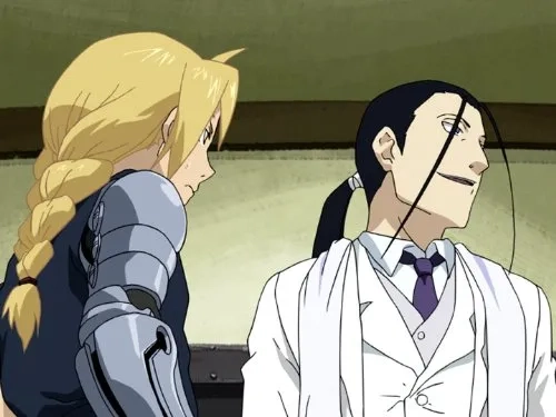 Romi Park and Hiroyuki Yoshino in Fullmetal Alchemist: Brotherhood (2009)