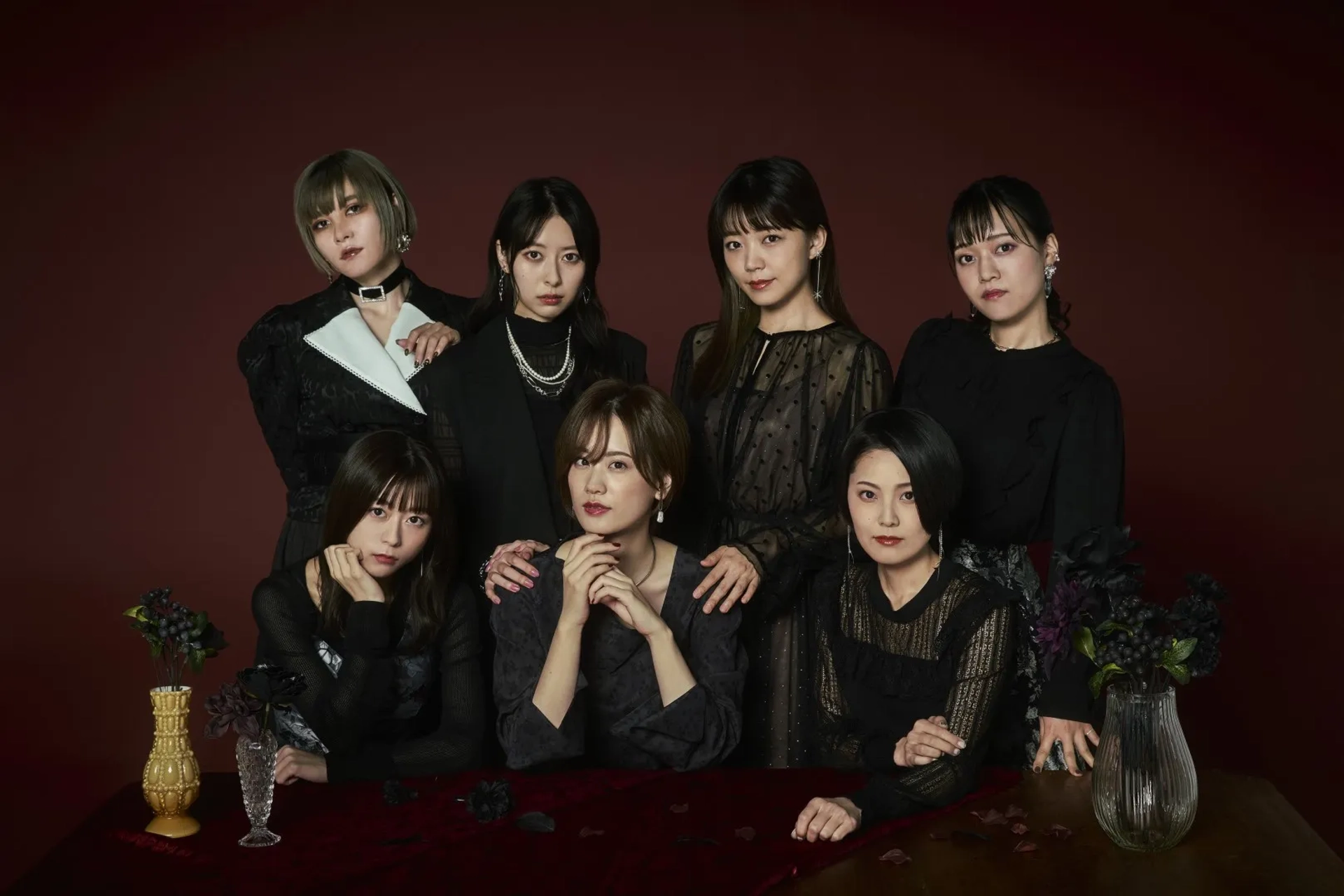 Fairouz Ai, Hisako Kanemoto, Asami Seto, Suzuko Mimori, Inori Minase, Ayaka Asai, and Reina Kondou at an event for The Eminence in Shadow (2022)