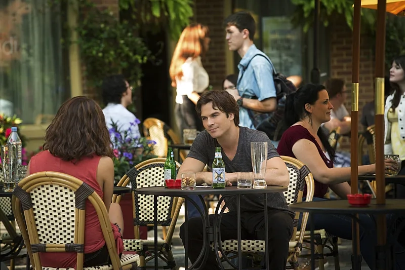 Kat Graham and Ian Somerhalder in The Vampire Diaries (2009)