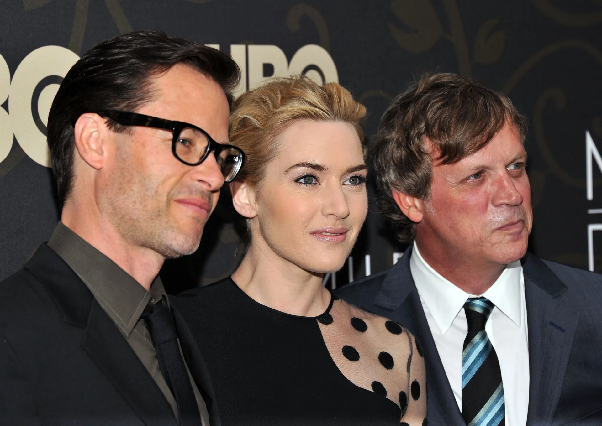 Kate Winslet, Todd Haynes, and Guy Pearce at an event for Mildred Pierce (2011)