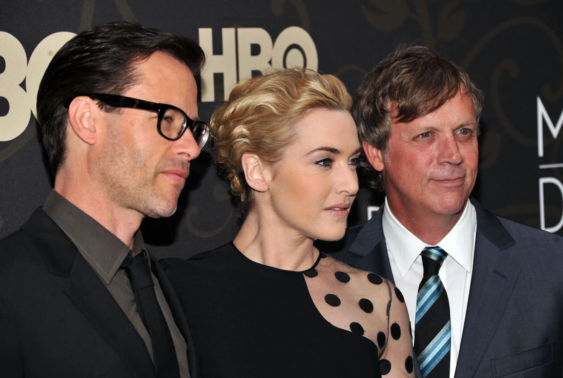 Kate Winslet, Todd Haynes, and Guy Pearce at an event for Mildred Pierce (2011)