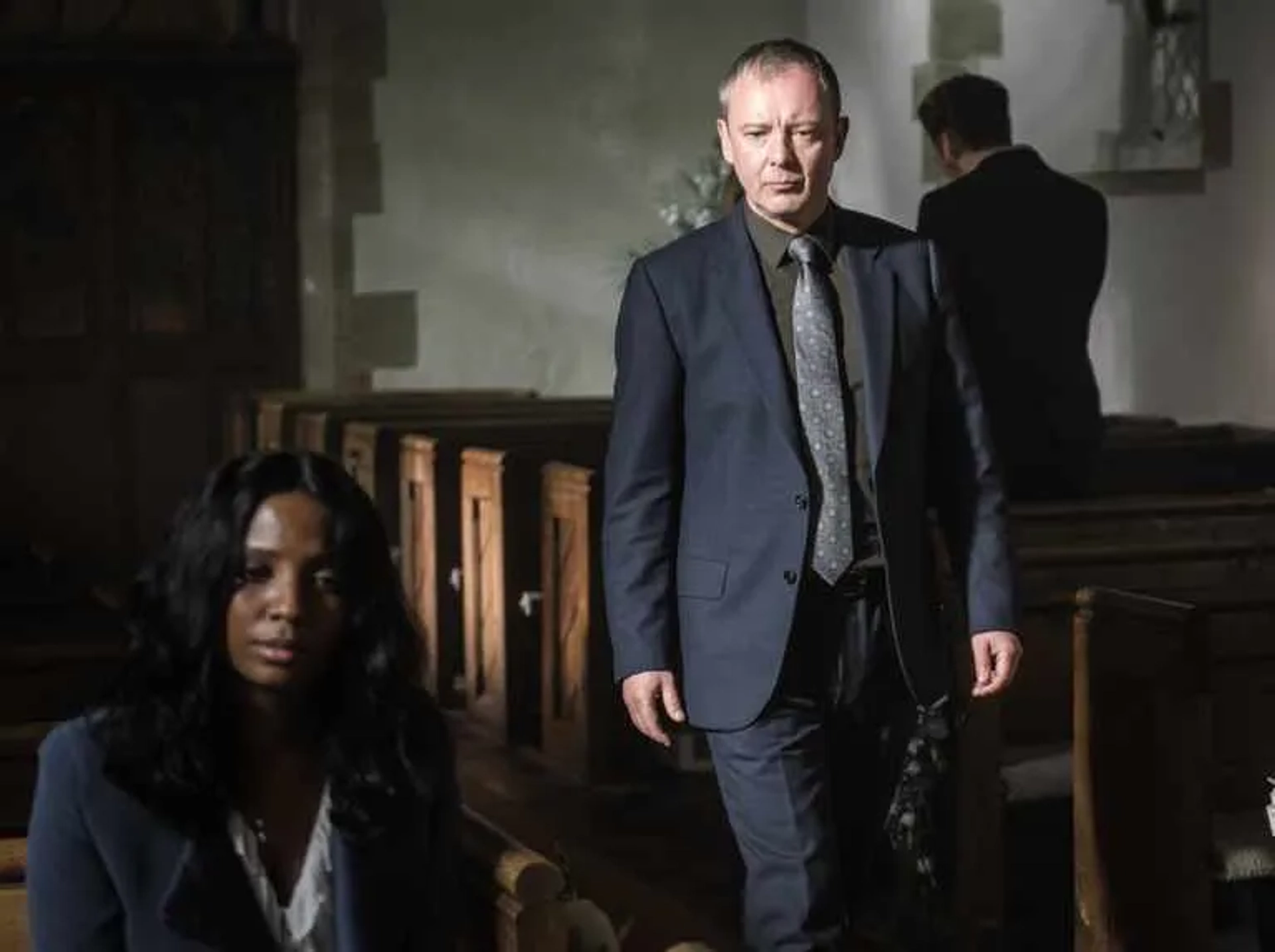 John Simm and Alisha Bailey in Grace (2021)