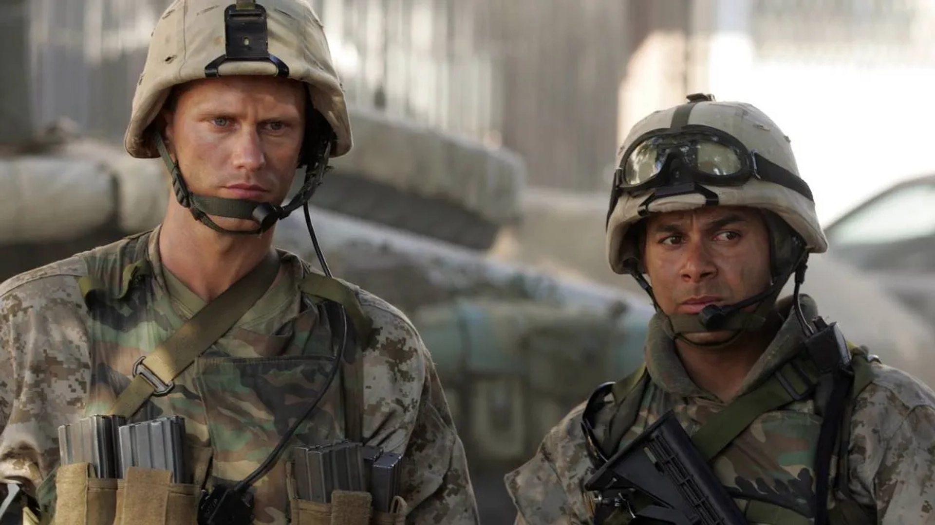 Alexander Skarsgård and Jon Huertas in Generation Kill (2008)