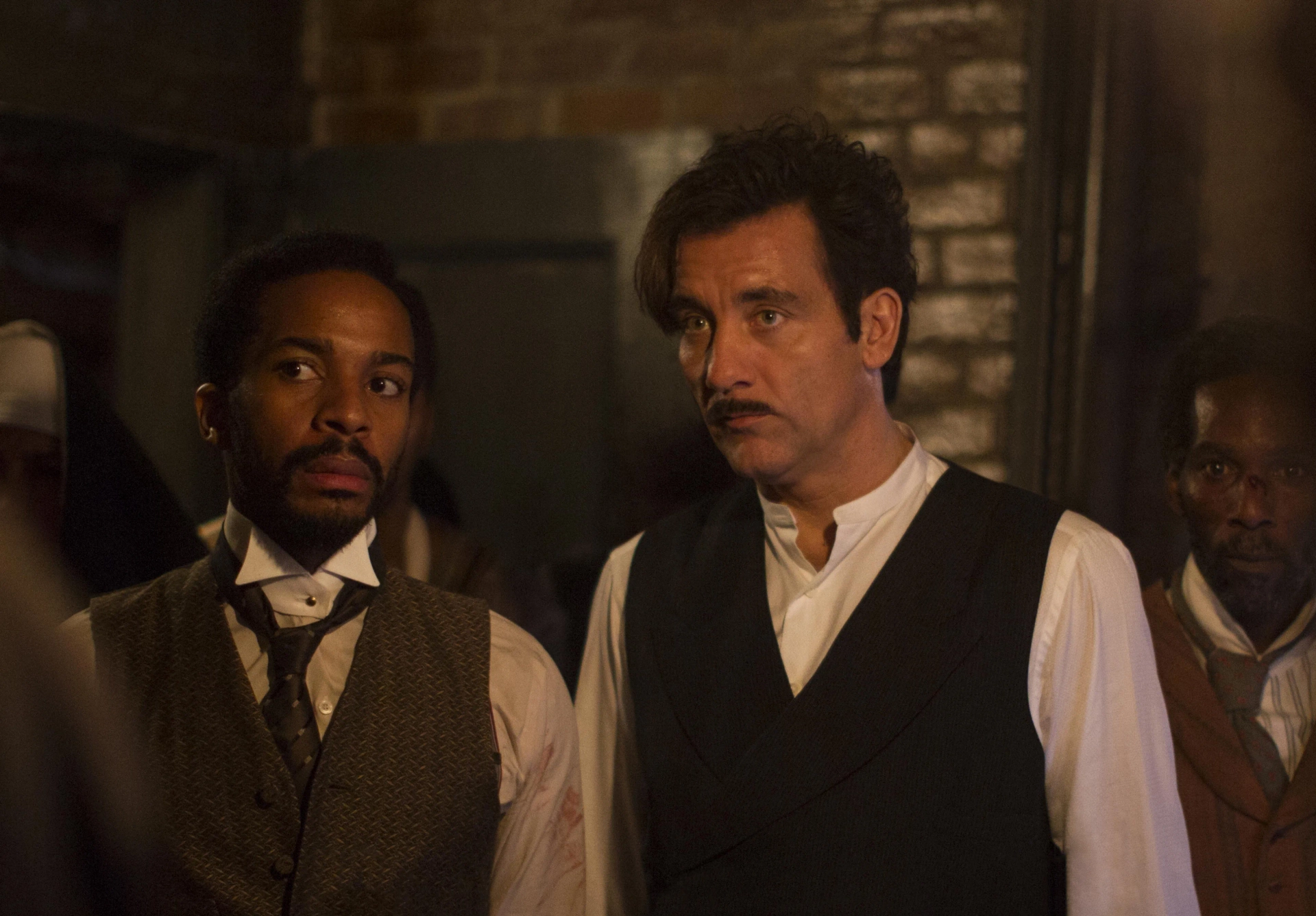 Clive Owen and André Holland in The Knick (2014)