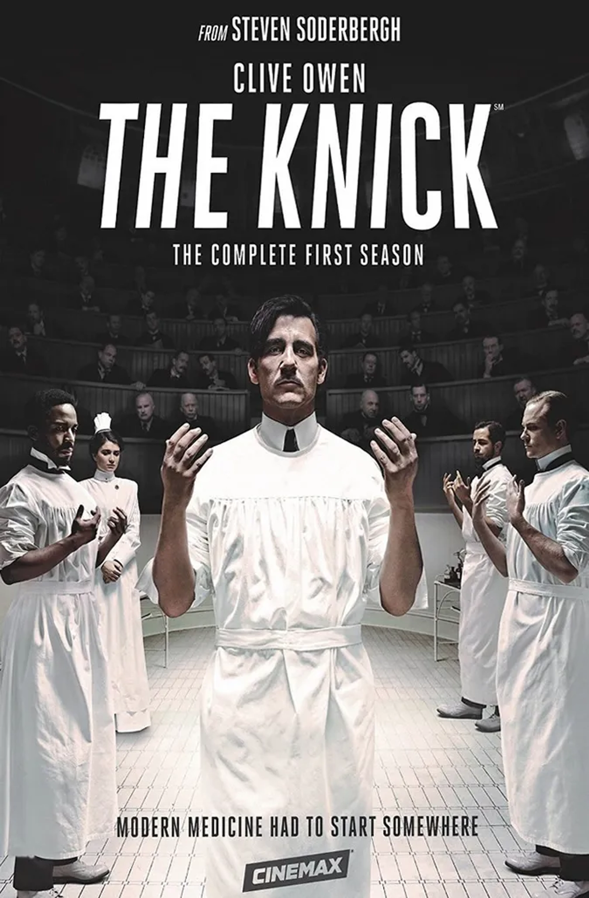 Michael Angarano, Eric Johnson, Clive Owen, Eve Hewson, and André Holland in The Knick (2014)