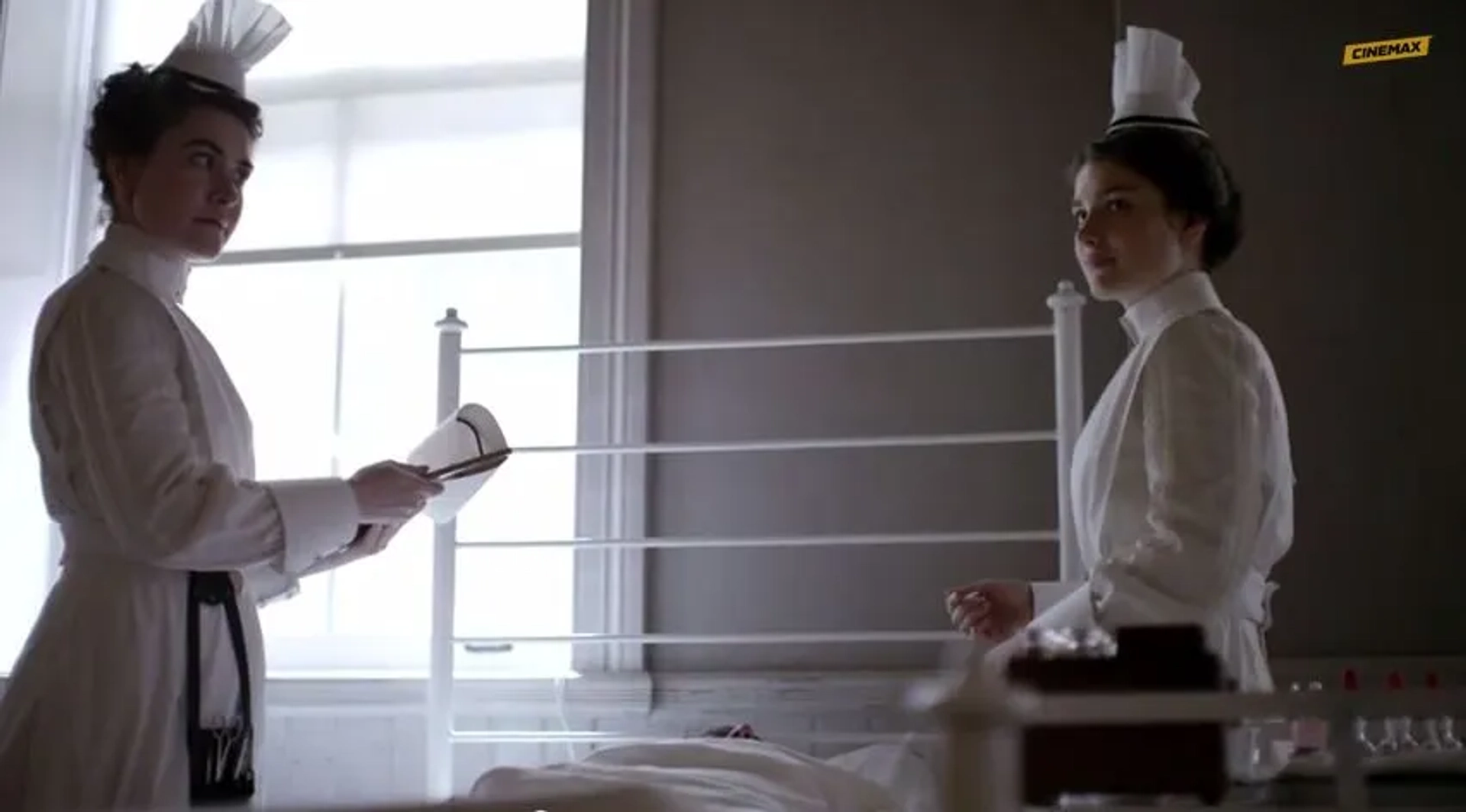 Cait Cortelyou and Eve Hewson in "The Knick" (2014)