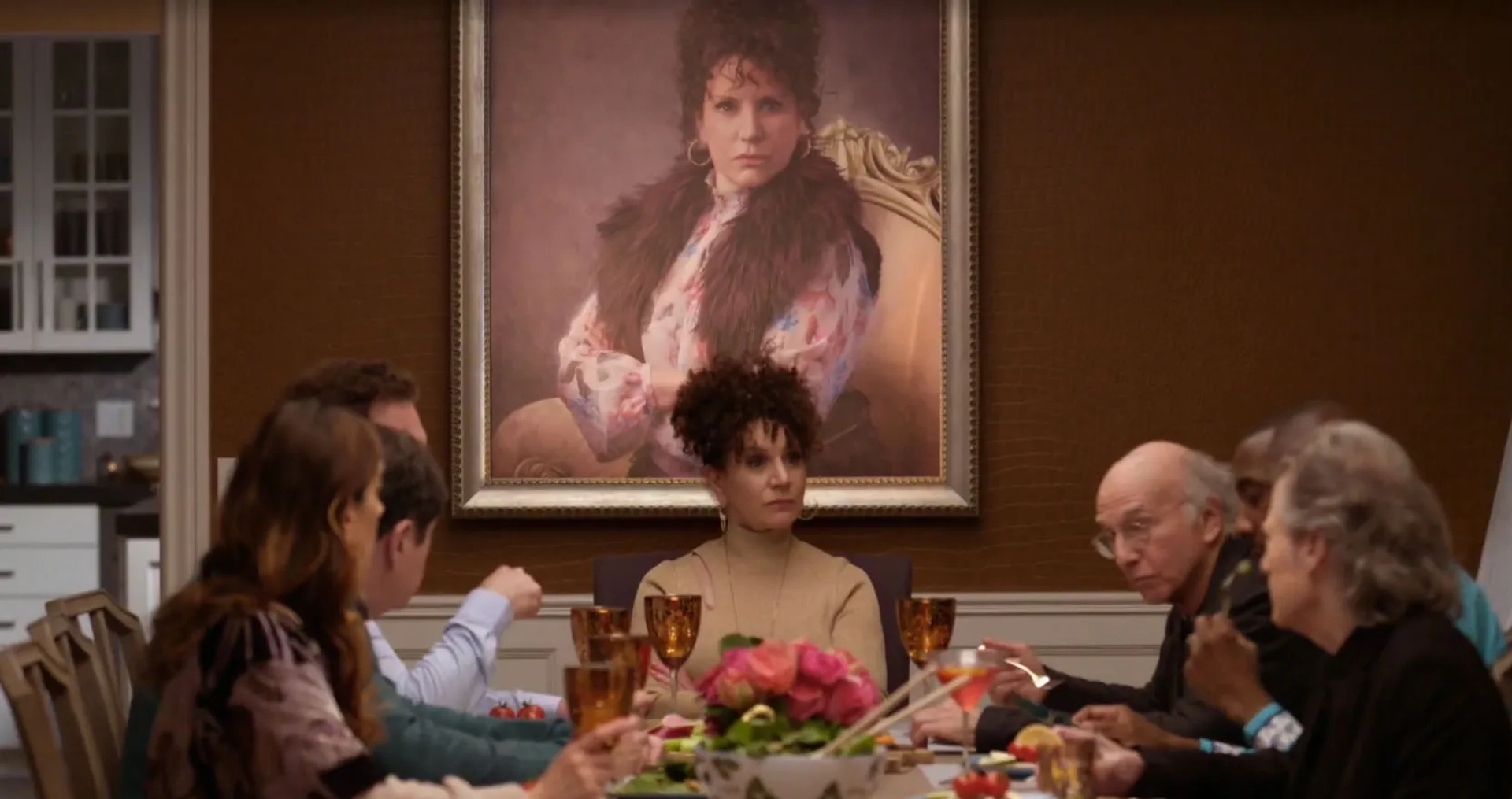 Larry David, Susie Essman, Jeff Garlin, Richard Kind, Lisa Arch, Richard Lewis, and J.B. Smoove in Curb Your Enthusiasm (2000)