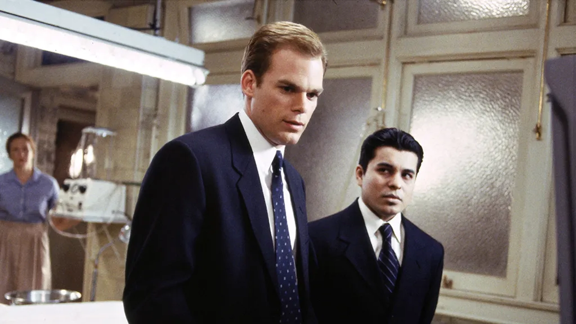 Michael C. Hall and Jacob Vargas in Six Feet Under (2001)