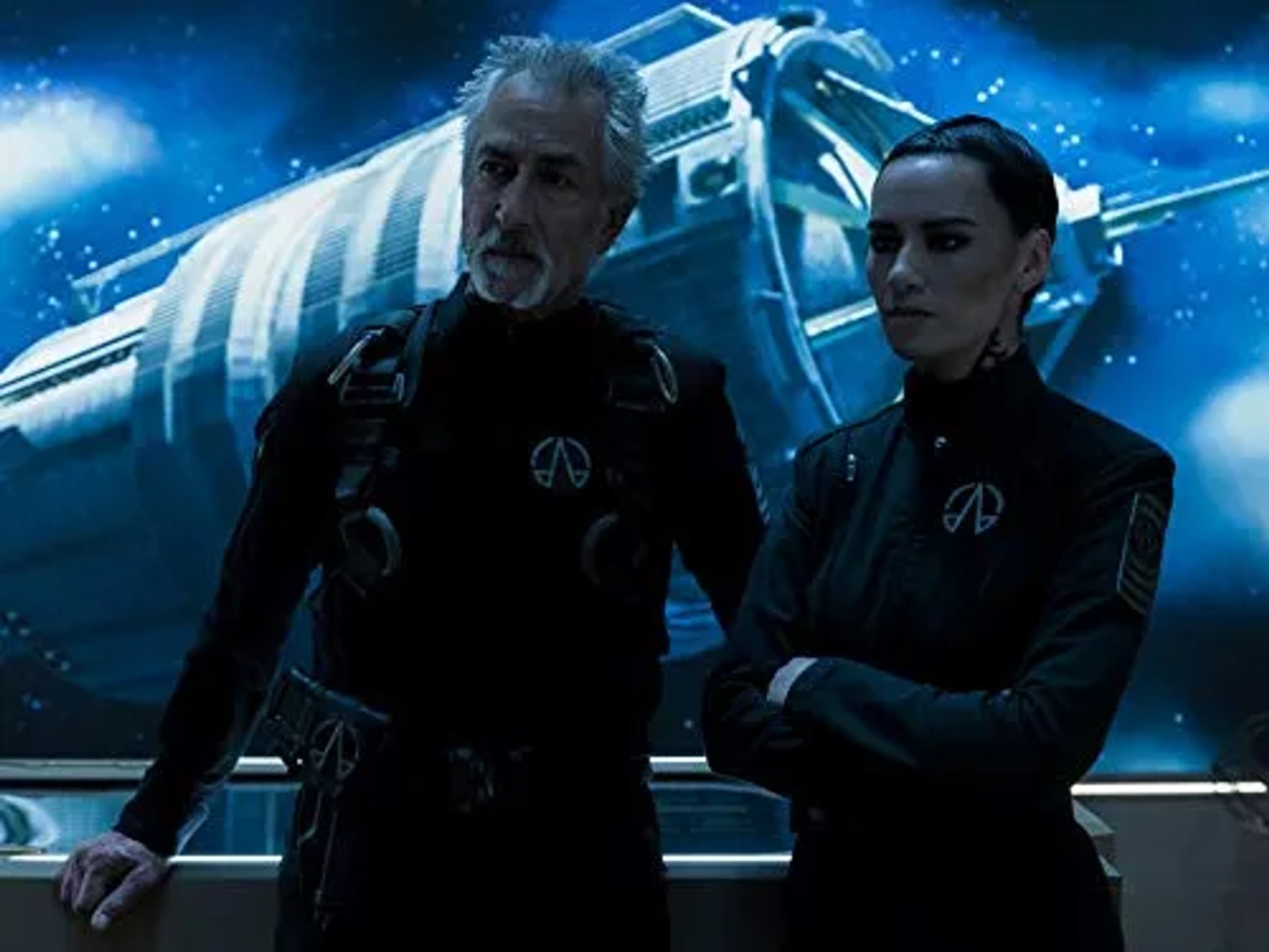 David Strathairn and Cara Gee in The Expanse (2015)