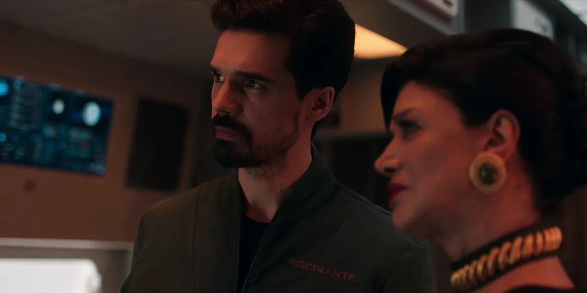 Shohreh Aghdashloo and Steven Strait in The Expanse: Why We Fight (2022)