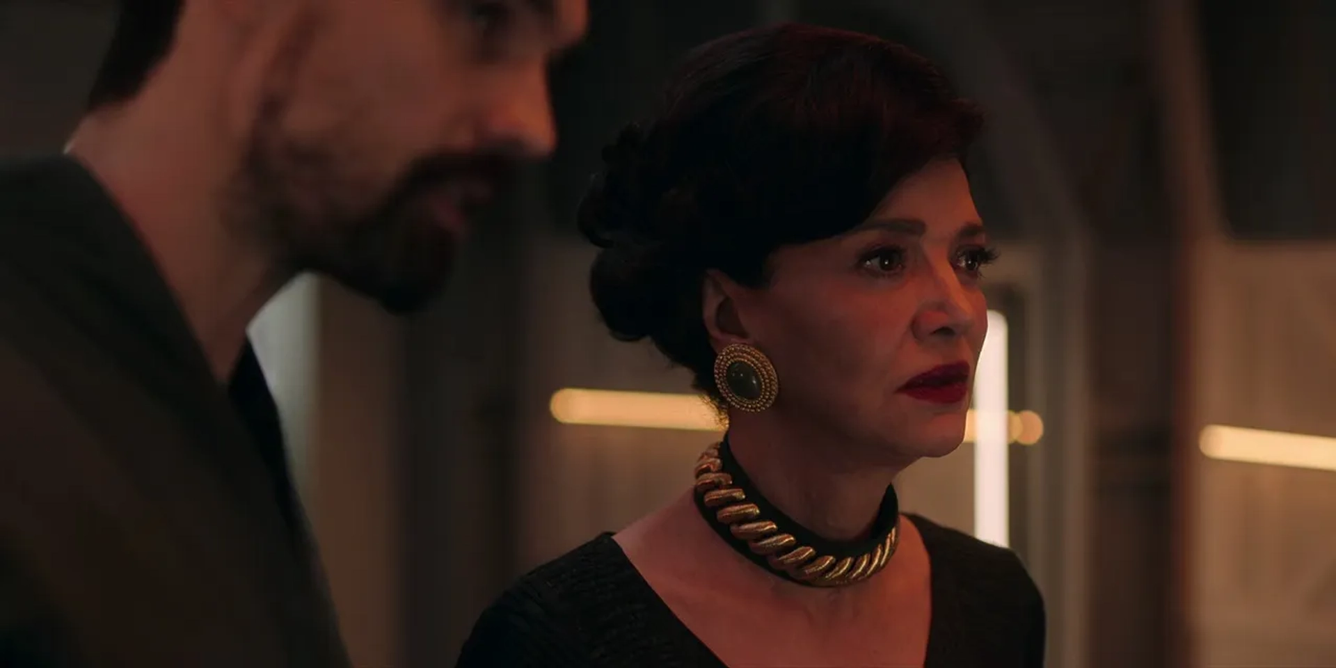 Shohreh Aghdashloo and Steven Strait in The Expanse: Why We Fight (2022)