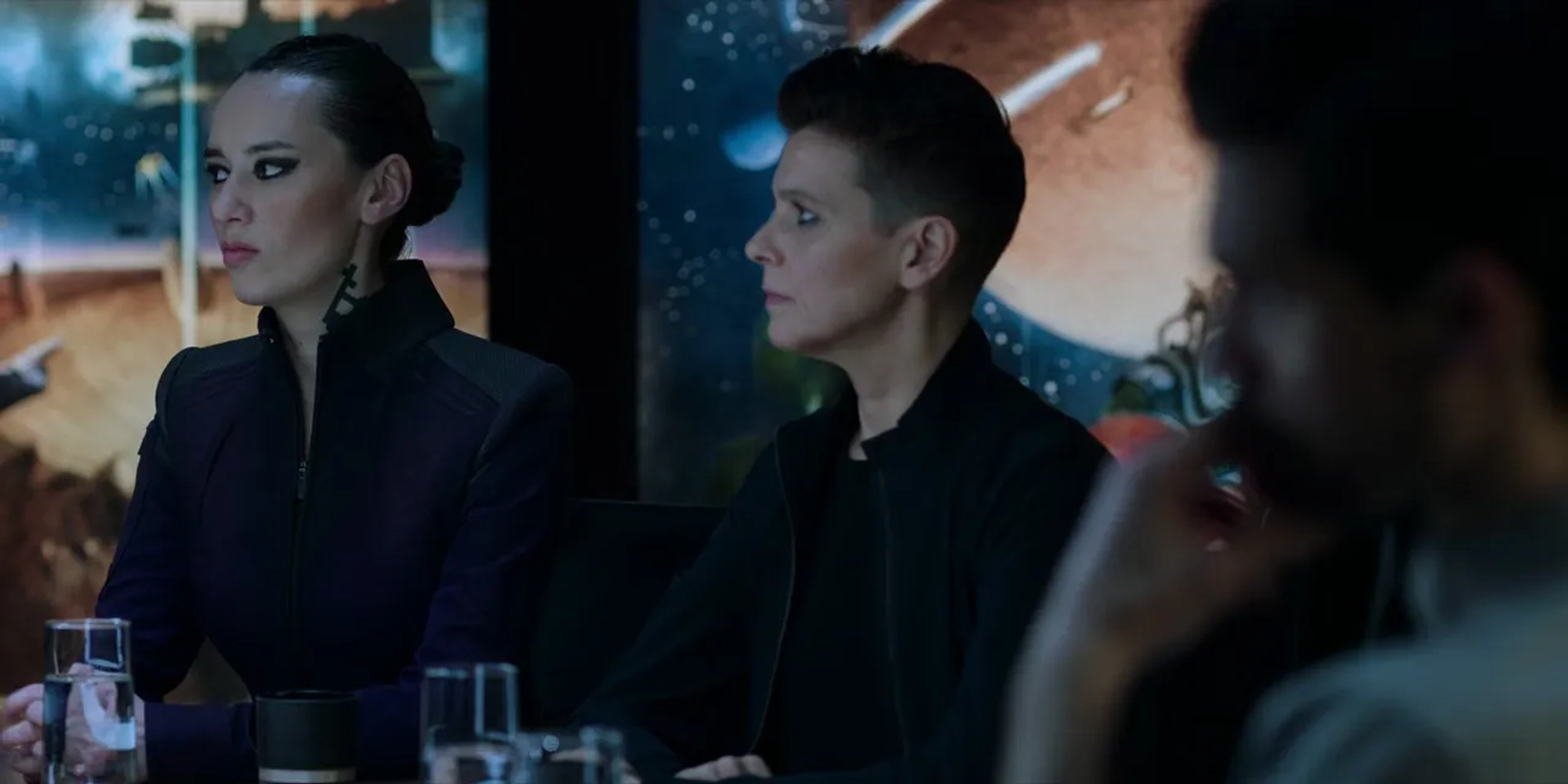 Joanne Vannicola, Steven Strait, and Cara Gee in The Expanse: Babylon's Ashes (2022)