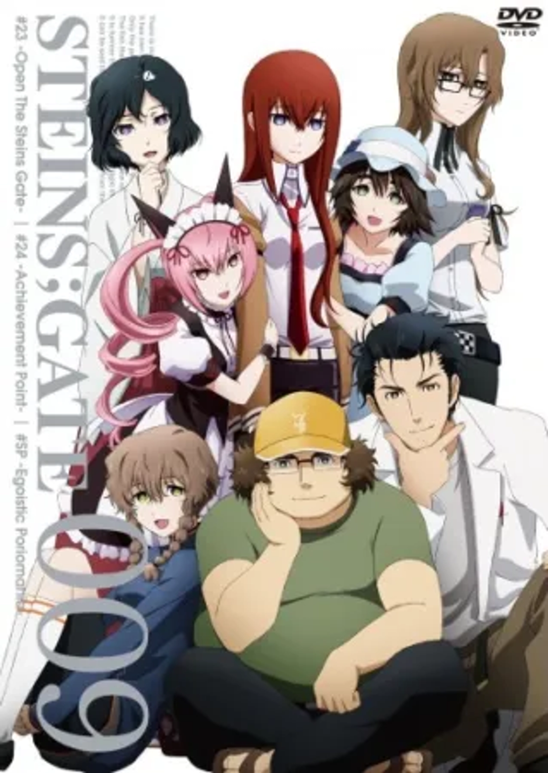 Tomokazu Seki, Yukari Tamura, Asami Imai, Mamoru Miyano, Haruko Momoi, Yû Kobayashi, Saori Gotô, and Kana Hanazawa in Steins;Gate (2011)