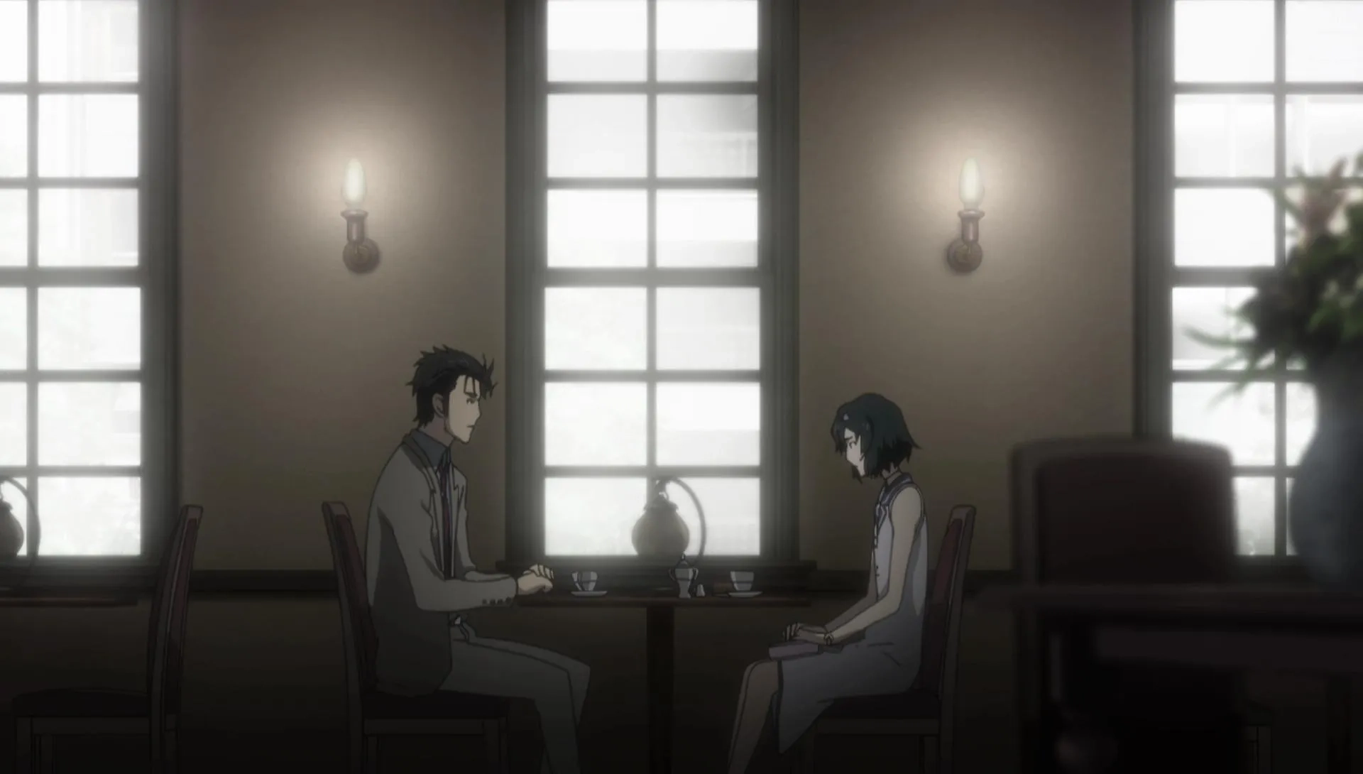 Mamoru Miyano and Yû Kobayashi in Steins;Gate (2011)