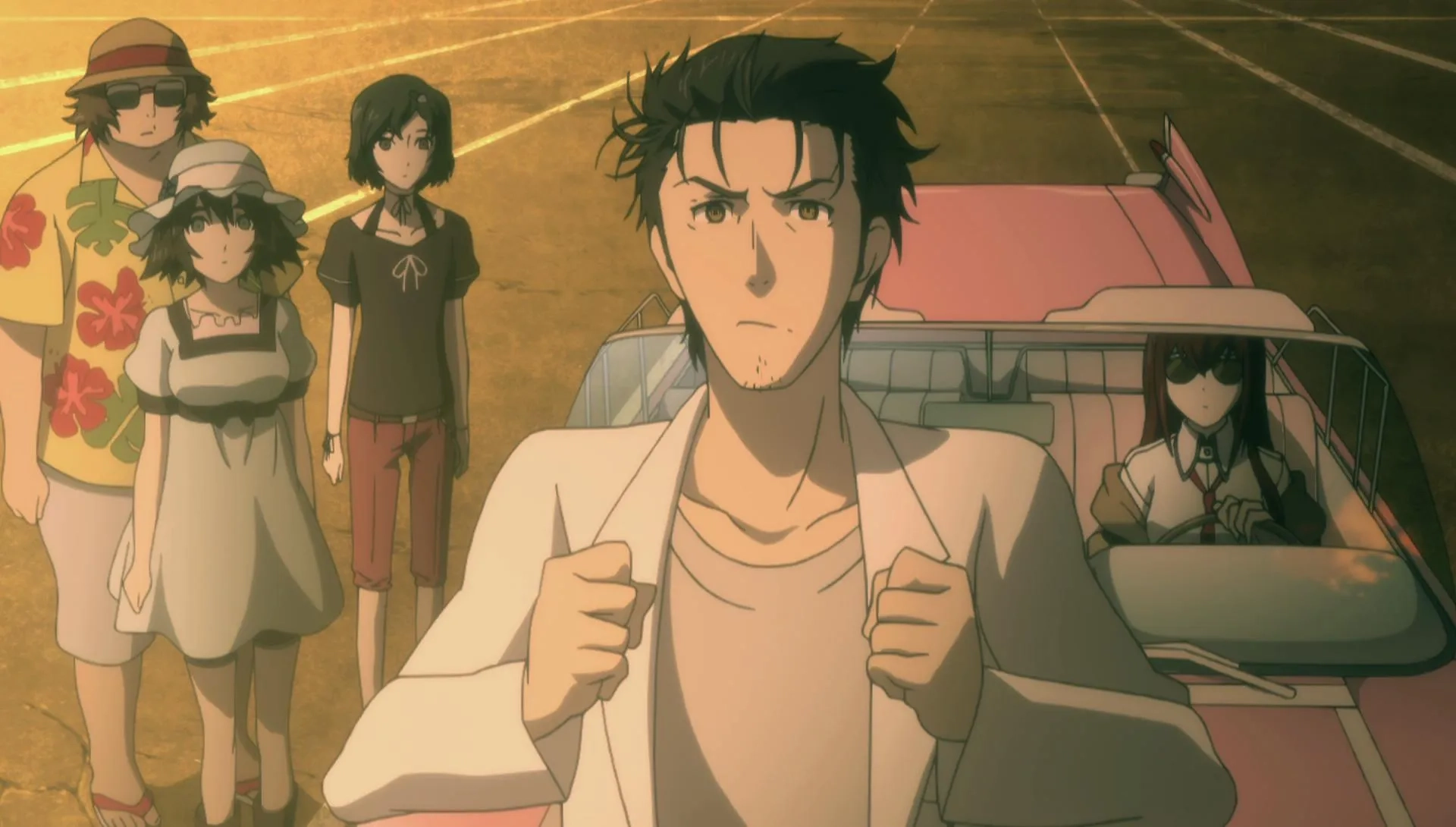 Tomokazu Seki, Asami Imai, Mamoru Miyano, Yû Kobayashi, and Kana Hanazawa in Steins;Gate (2011)