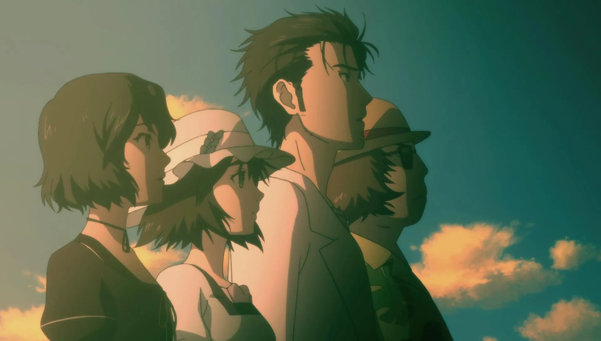 Tomokazu Seki, Mamoru Miyano, Yû Kobayashi, and Kana Hanazawa in Steins;Gate (2011)