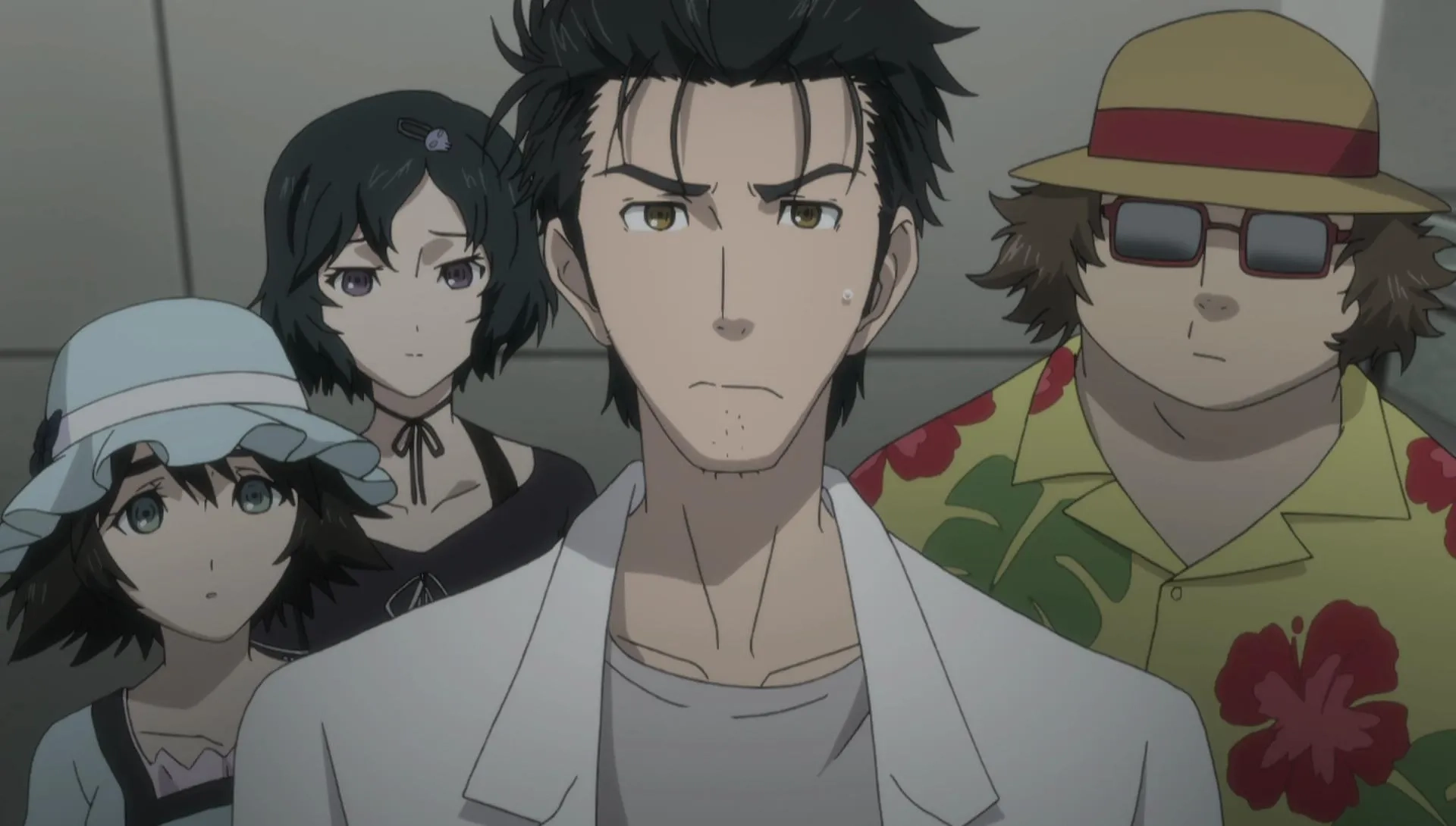 Tomokazu Seki, Mamoru Miyano, Yû Kobayashi, and Kana Hanazawa in Steins;Gate (2011)