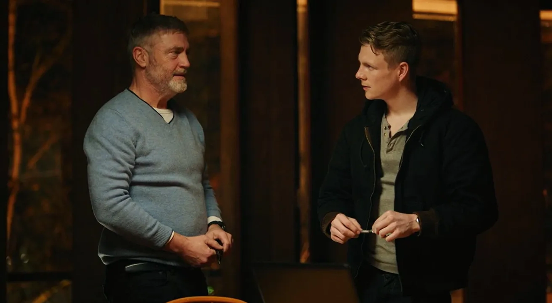 Vincent Regan and Patrick Gibson in Before We Die (2021)