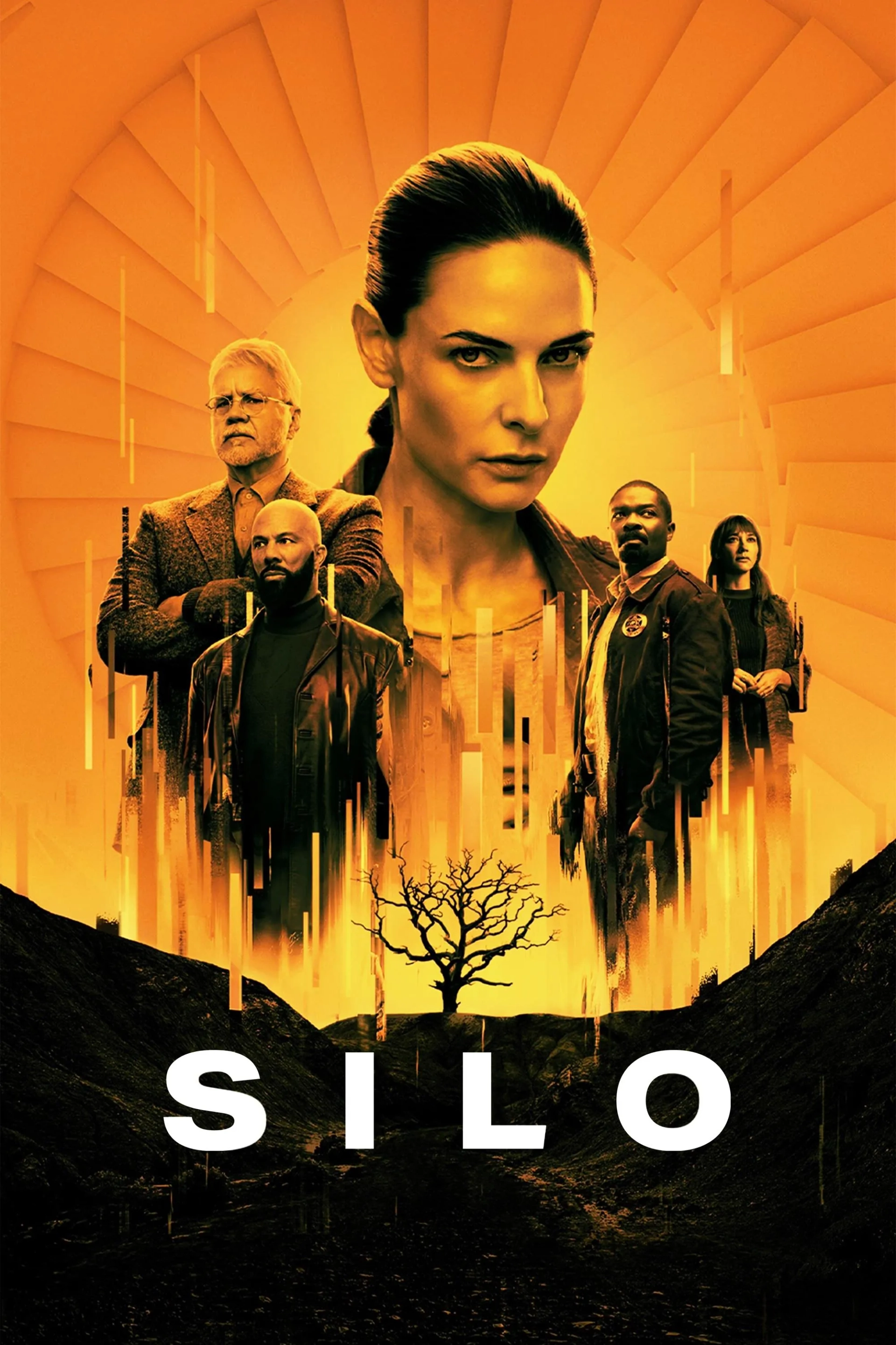 Tim Robbins, Rebecca Ferguson, and Common in Silo (2023)