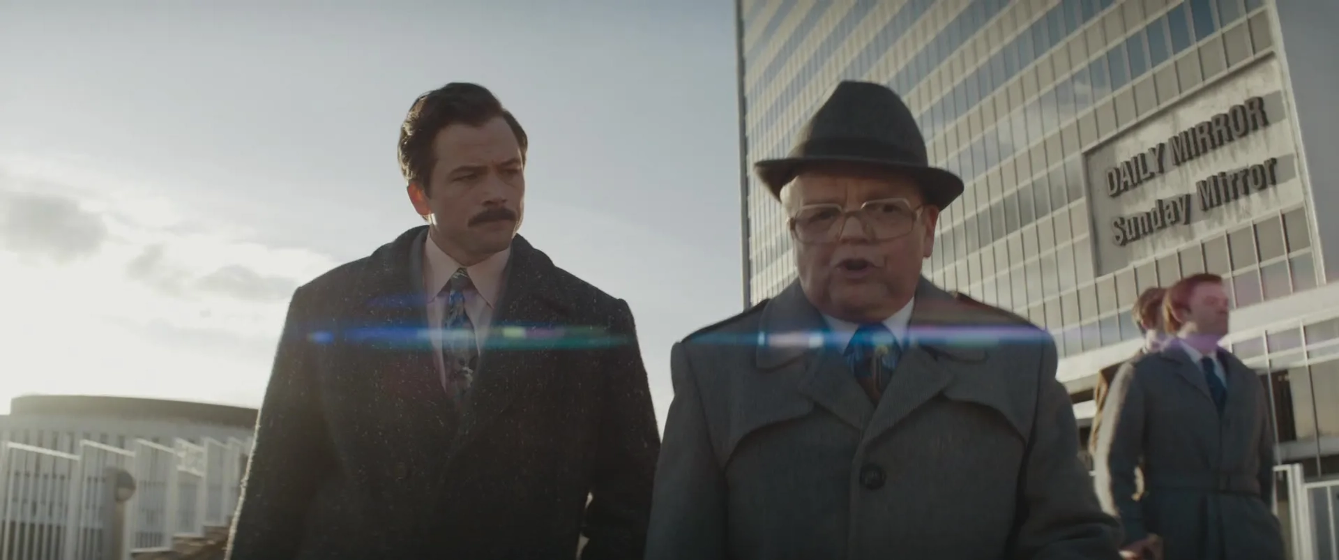 Toby Jones and Taron Egerton in Tetris (2023)