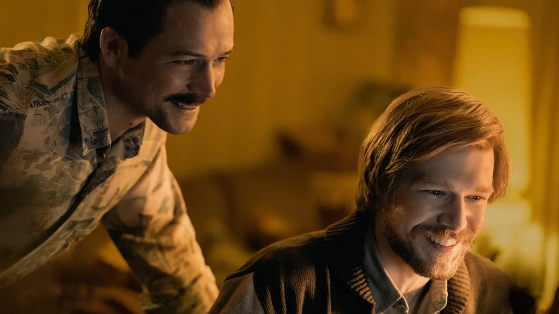 Nikita Efremov and Taron Egerton in Tetris (2023)