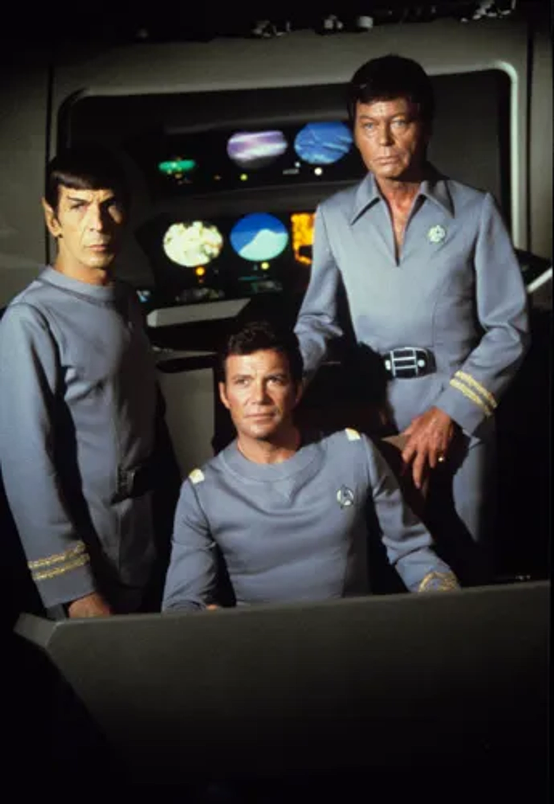 Leonard Nimoy, William Shatner, and DeForest Kelley in Star Trek: The Motion Picture (1979)