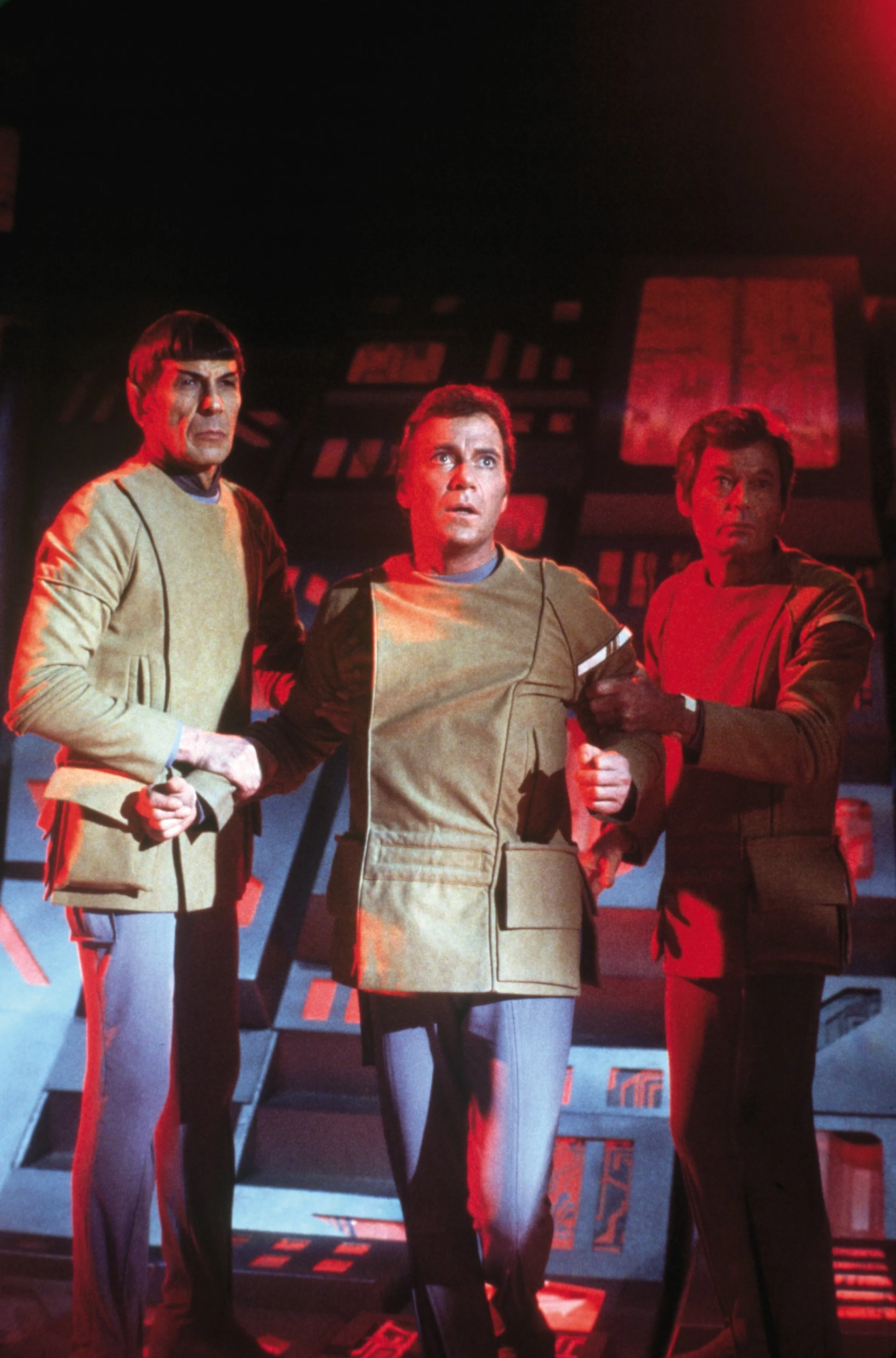 Leonard Nimoy, William Shatner, and DeForest Kelley in Star Trek: The Motion Picture (1979)