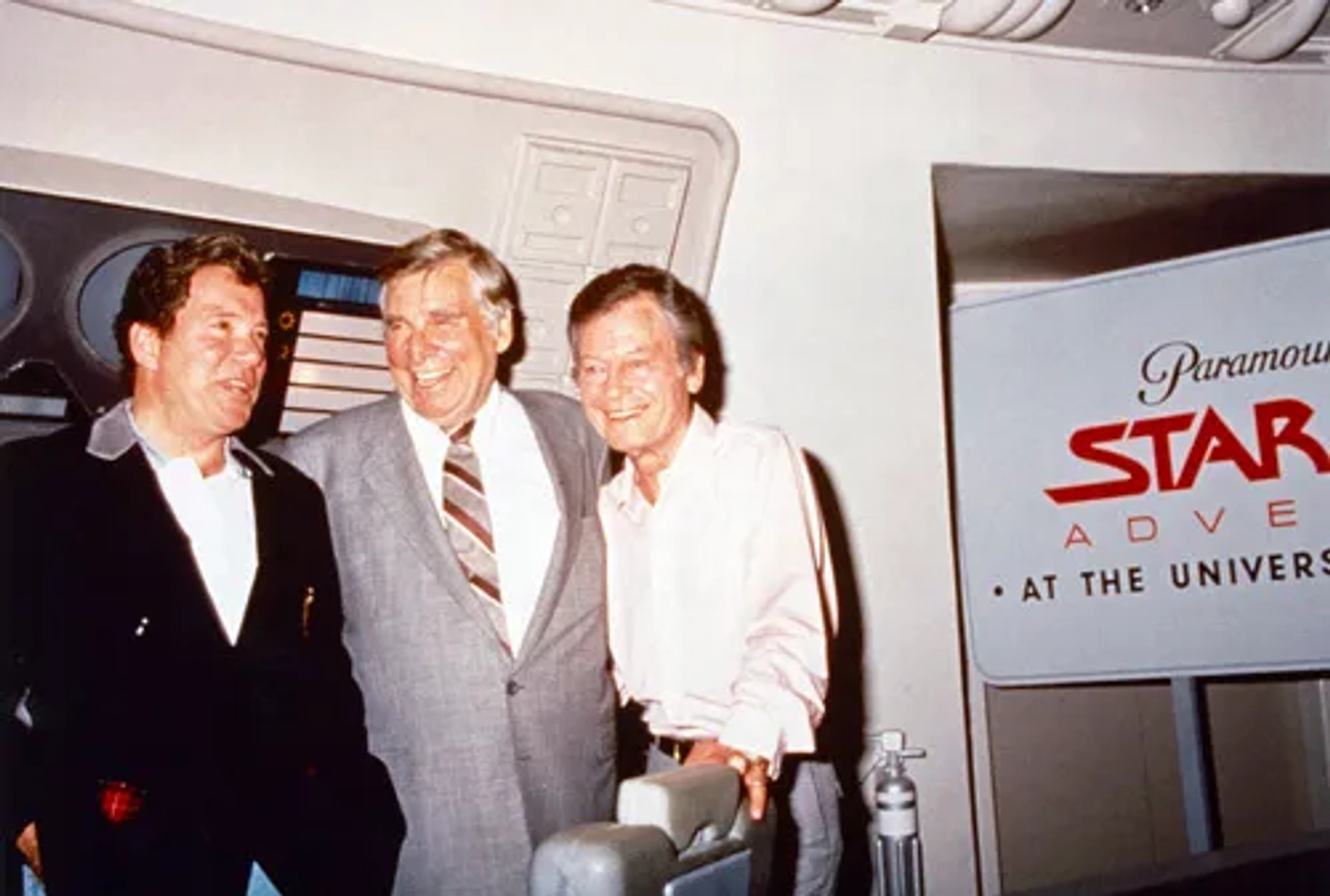 William Shatner, DeForest Kelley, and Gene Roddenberry at an event for Star Trek: The Motion Picture (1979)