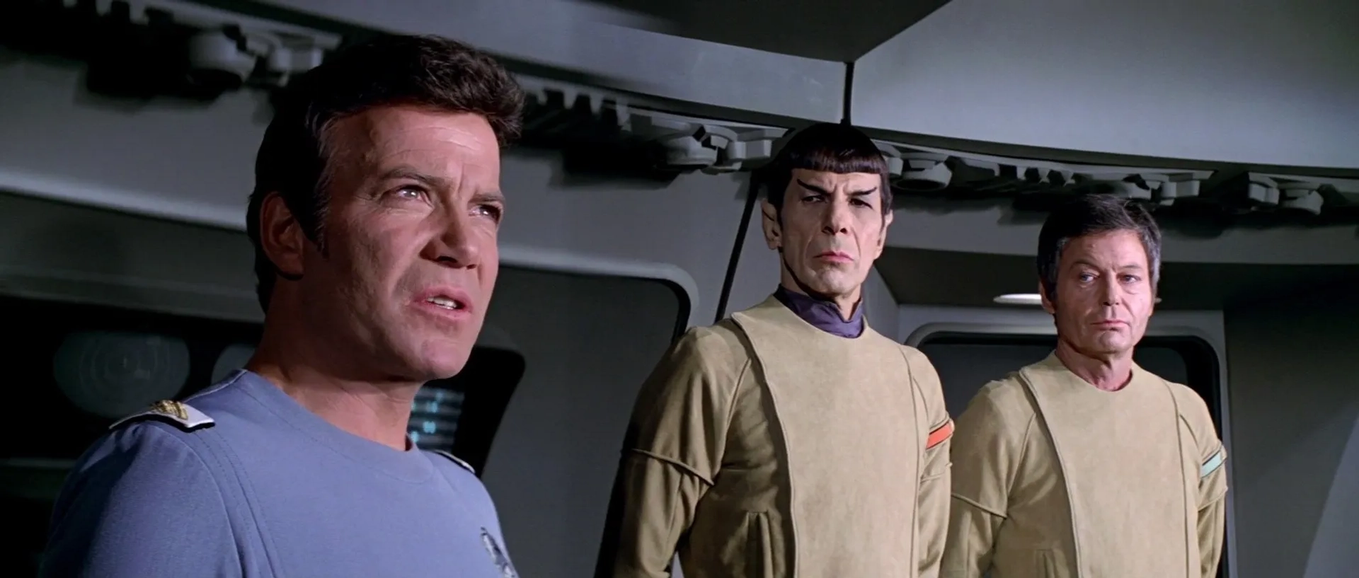 Leonard Nimoy, William Shatner, and DeForest Kelley in Star Trek: The Motion Picture (1979)