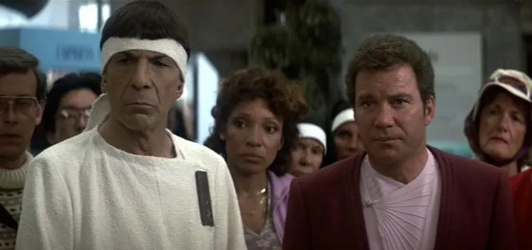 Leonard Nimoy and William Shatner in Star Trek IV: The Voyage Home (1986)