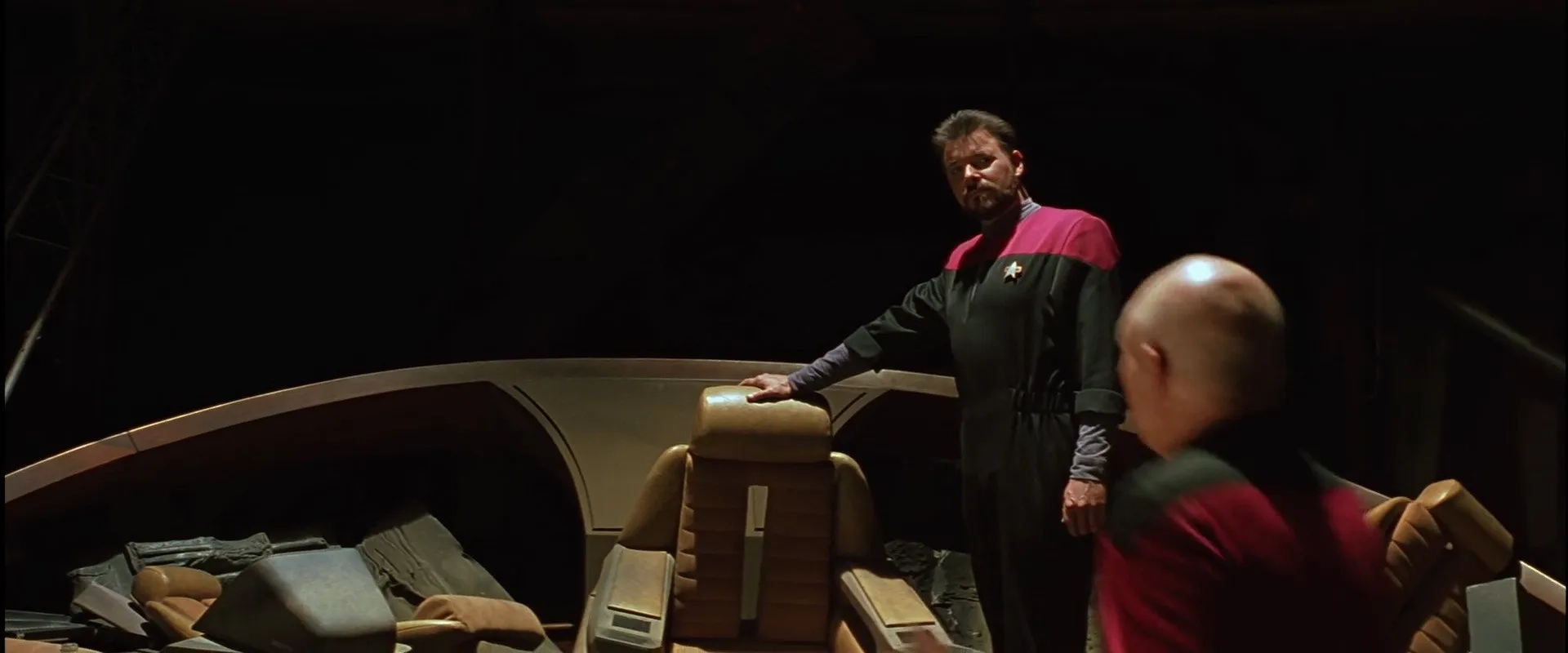 Jonathan Frakes and Patrick Stewart in Star Trek: Generations (1994)