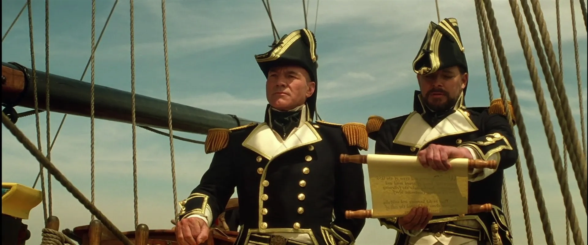 Jonathan Frakes and Patrick Stewart in Star Trek: Generations (1994)