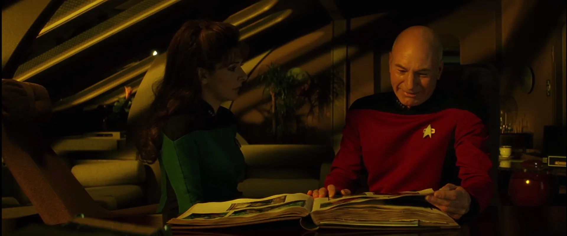 Marina Sirtis and Patrick Stewart in Star Trek: Generations (1994)