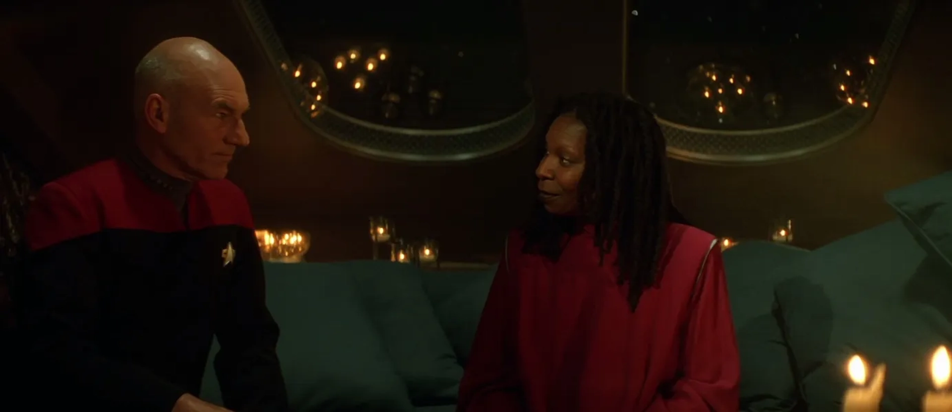 Whoopi Goldberg and Patrick Stewart in Star Trek: Generations (1994)