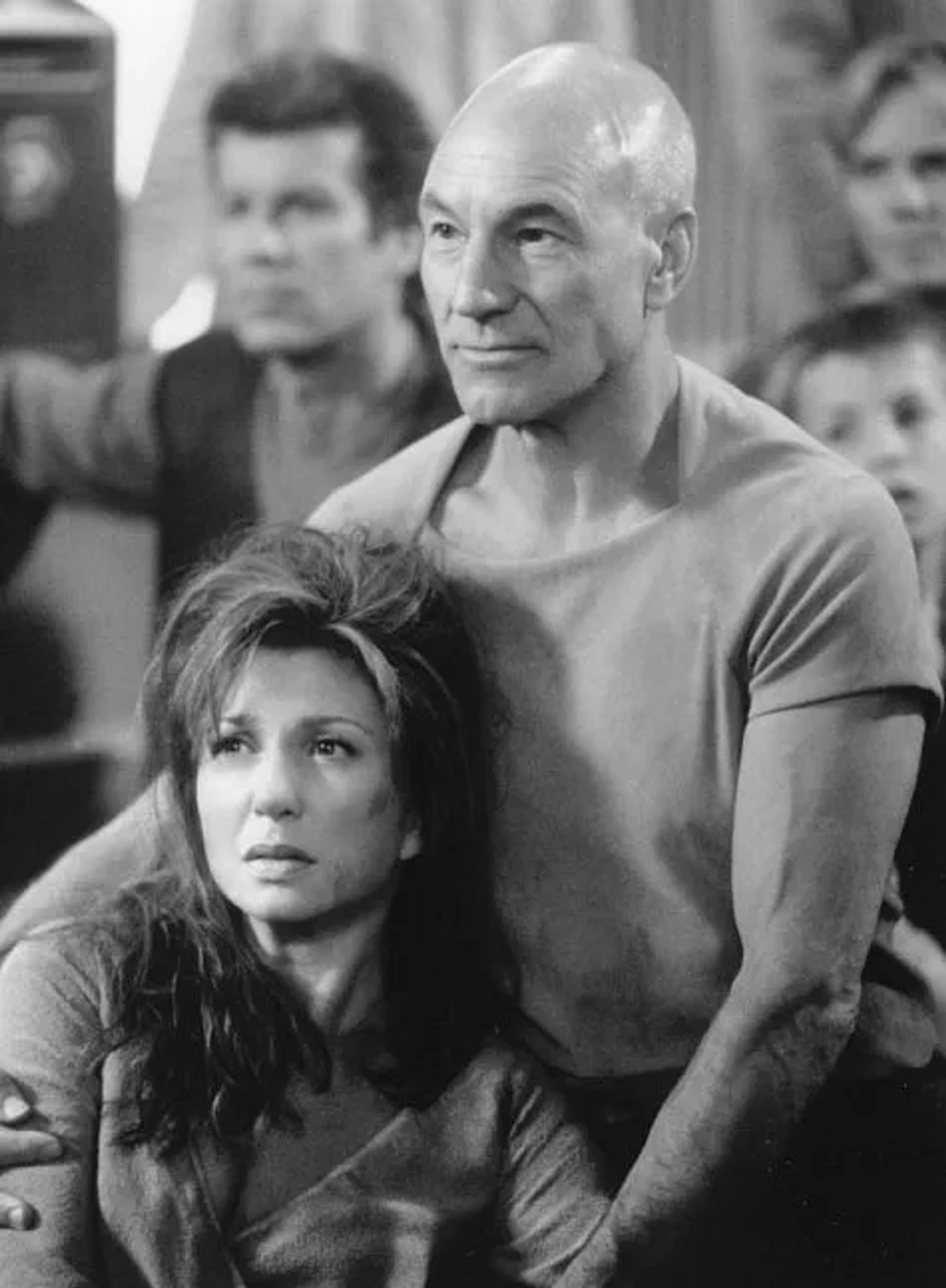 Patrick Stewart, Daniel Hugh Kelly, and Donna Murphy in Star Trek: Insurrection (1998)