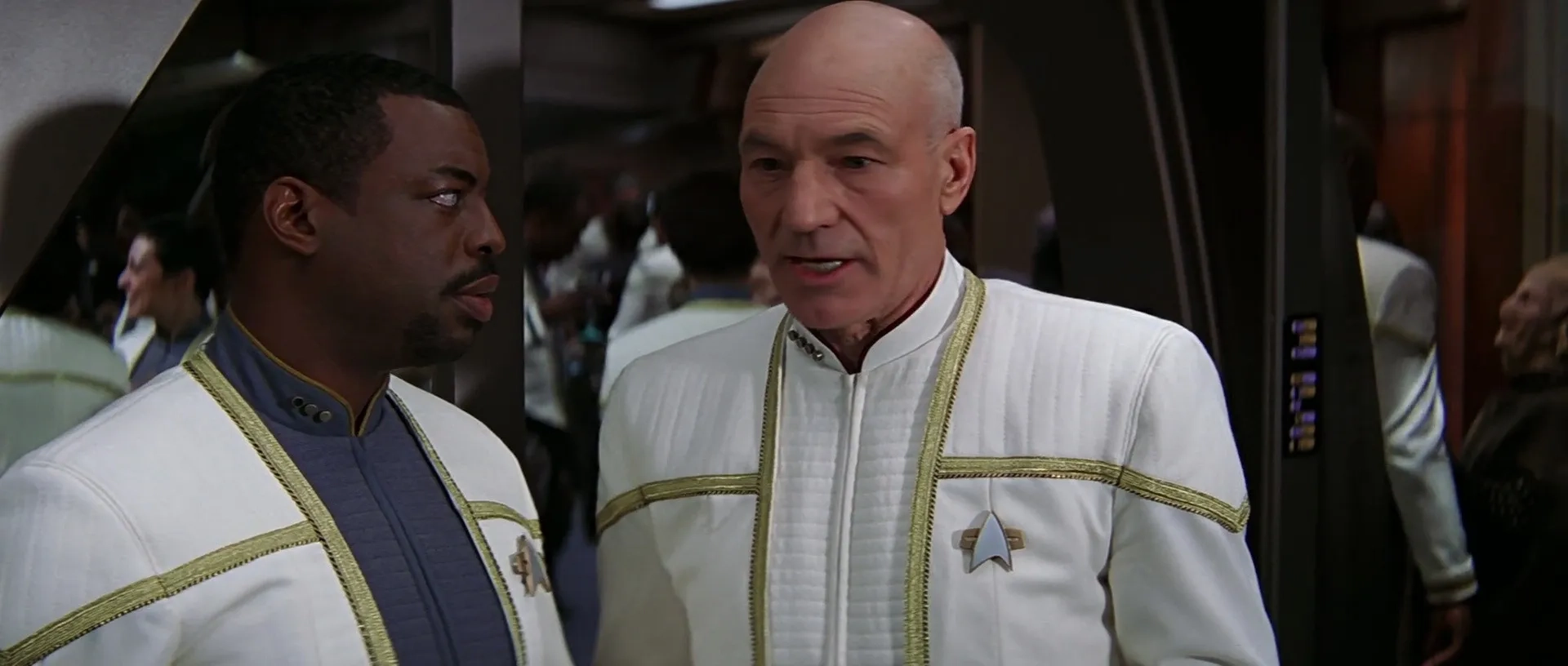 LeVar Burton and Patrick Stewart in Star Trek: Insurrection (1998)