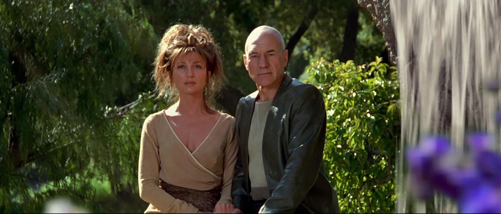 Patrick Stewart and Donna Murphy in Star Trek: Insurrection (1998)