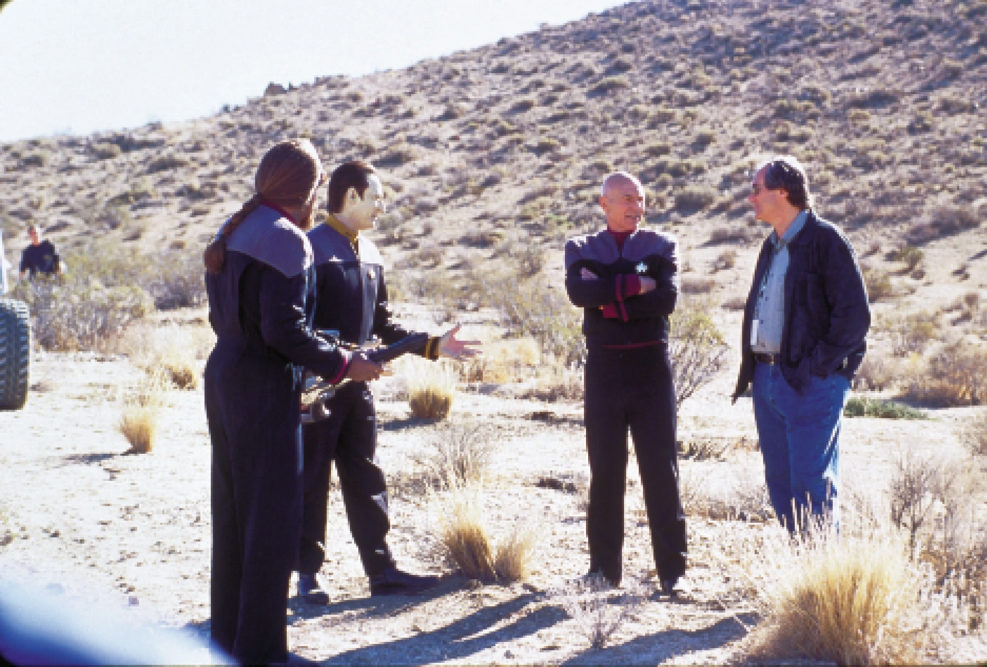 Michael Dorn, Brent Spiner, Patrick Stewart, and Rick Berman in Star Trek: Nemesis (2002)