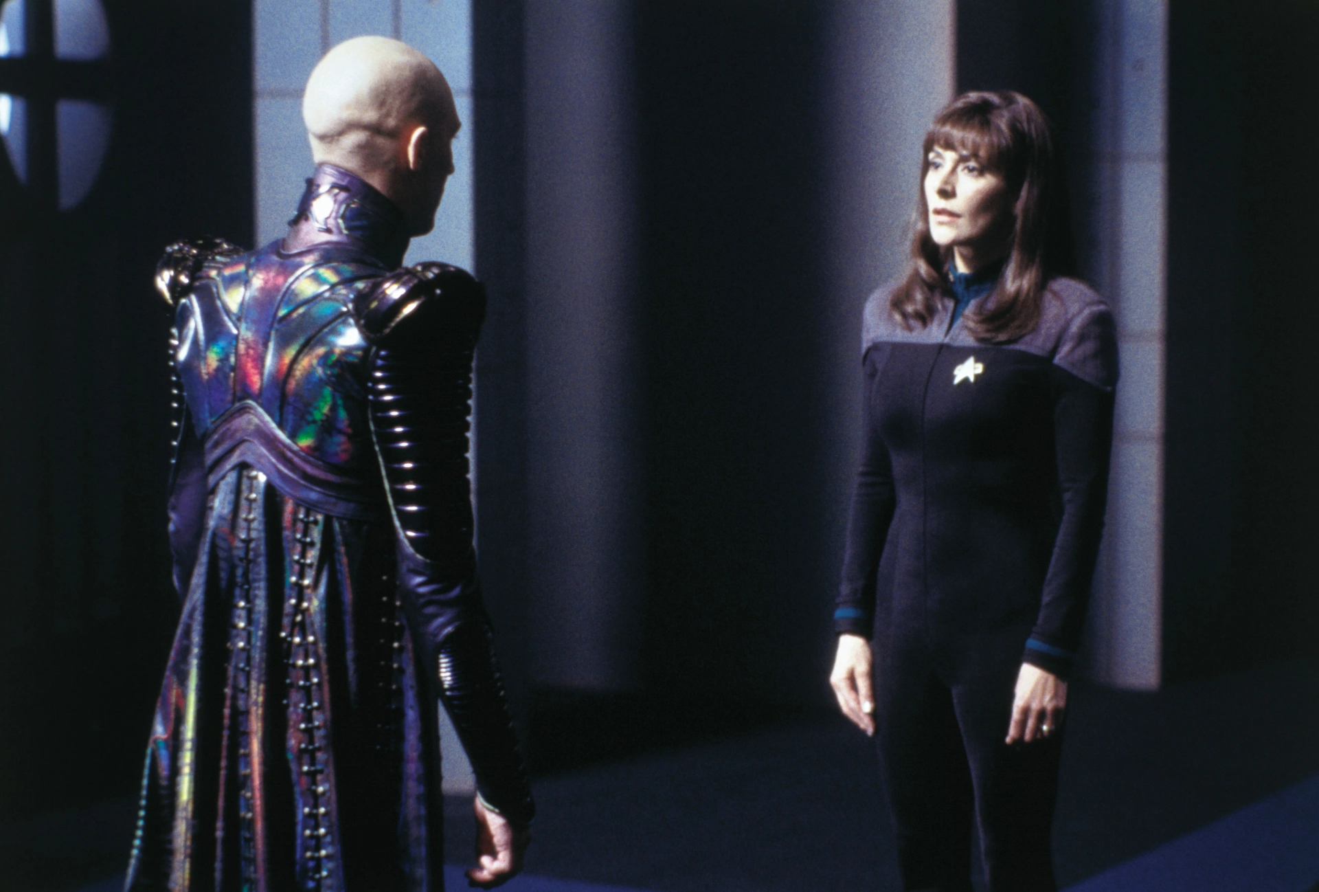 Marina Sirtis and Tom Hardy in Star Trek: Nemesis (2002)