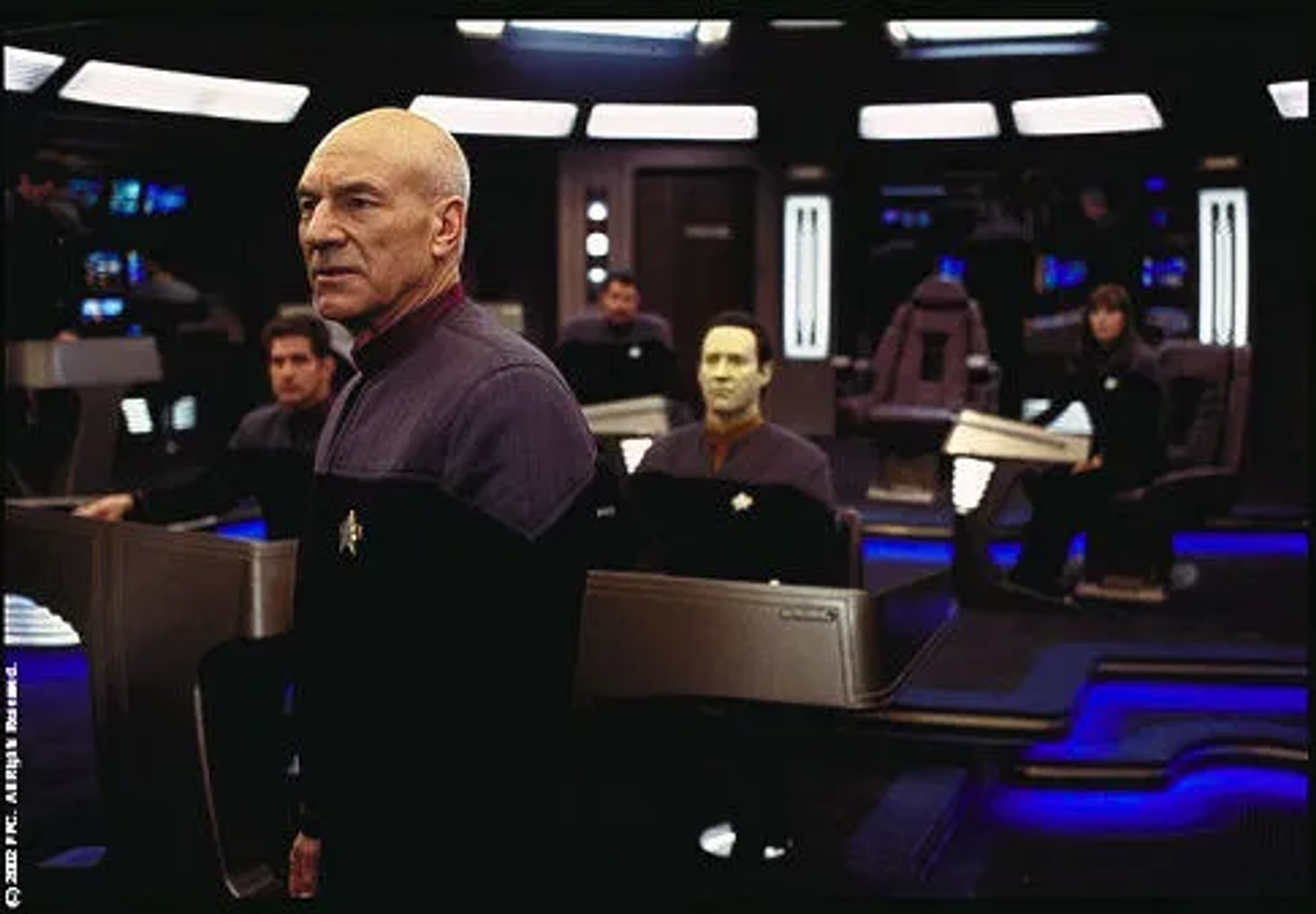 Jonathan Frakes, Marina Sirtis, Brent Spiner, and Patrick Stewart in Star Trek: Nemesis (2002)