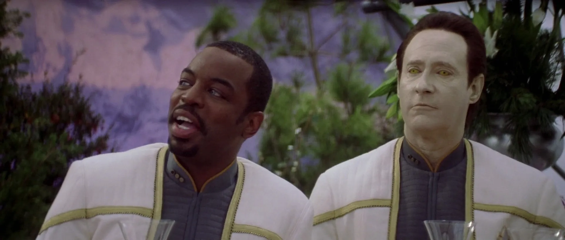 Brent Spiner and LeVar Burton in Star Trek: Nemesis (2002)