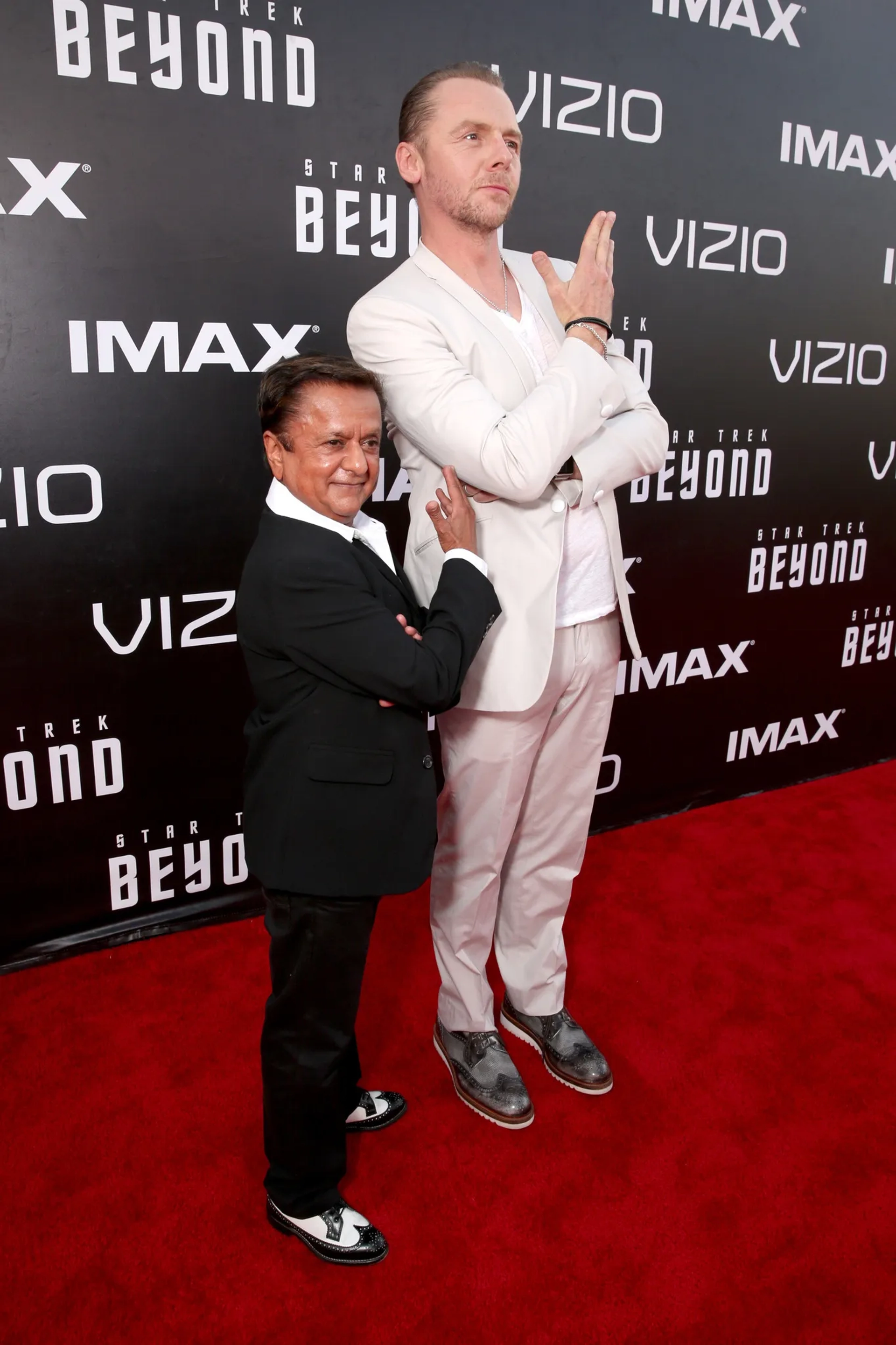 Simon Pegg and Deep Roy at an event for Star Trek Beyond (2016)