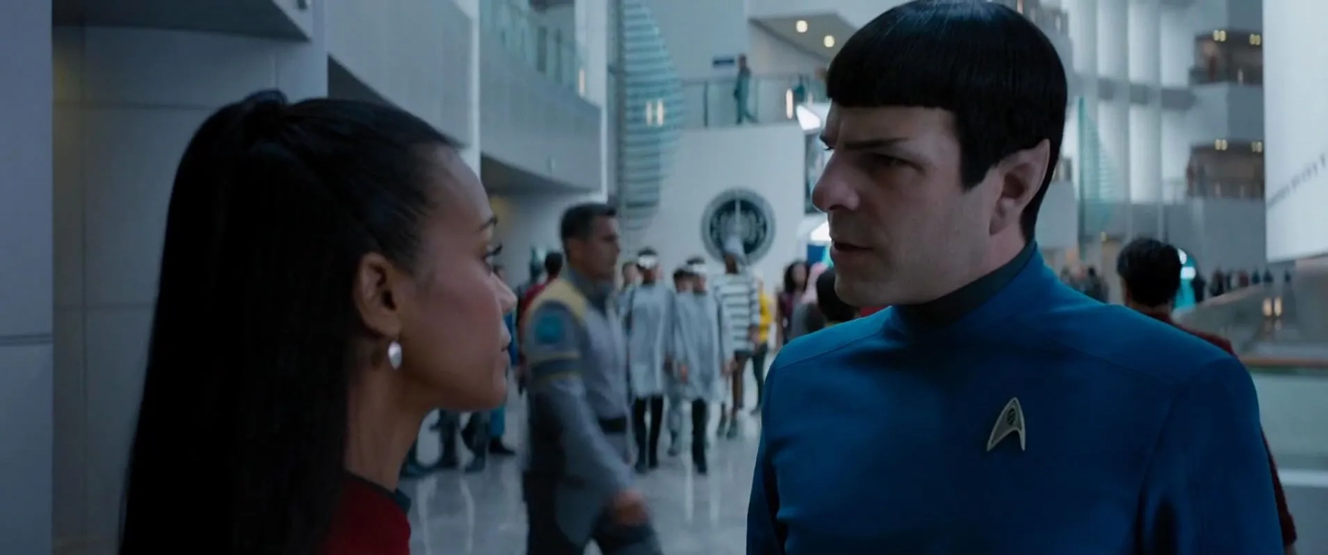 Zachary Quinto and Zoe Saldana in Star Trek Beyond (2016)